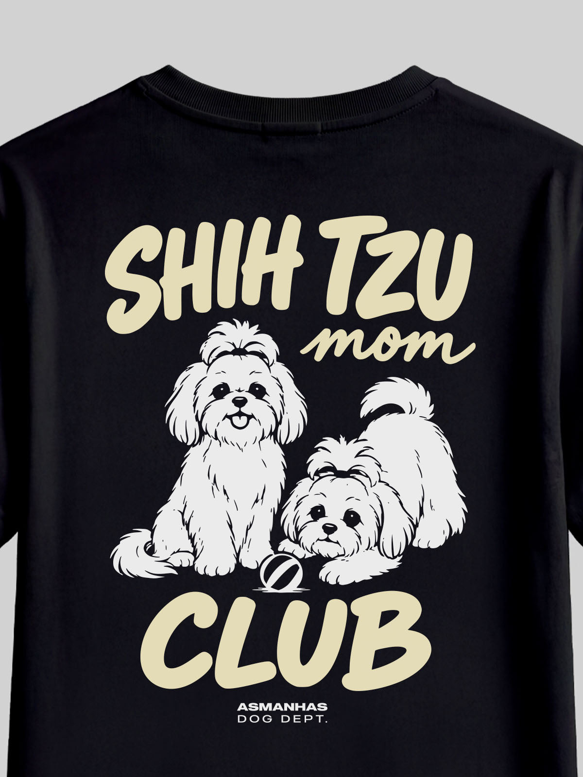 Camiseta Feminina Clube Mãe de Shih Tzu Asmanhas