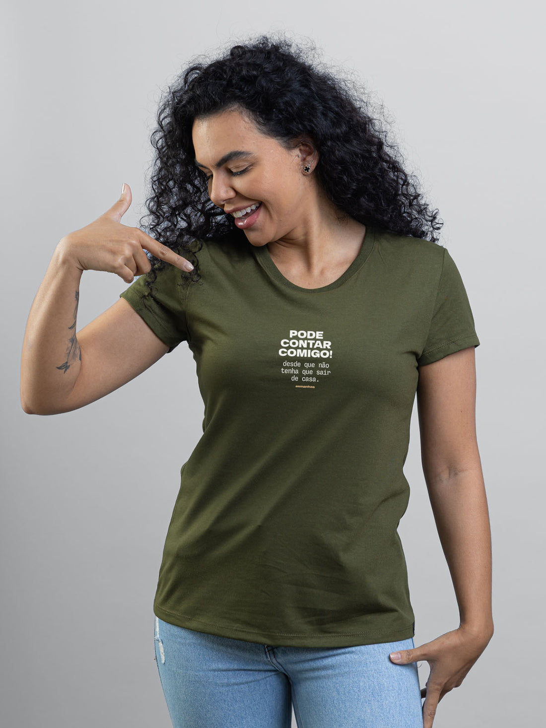 Camiseta Feminina Pode Contar Comigo Asmanhas
