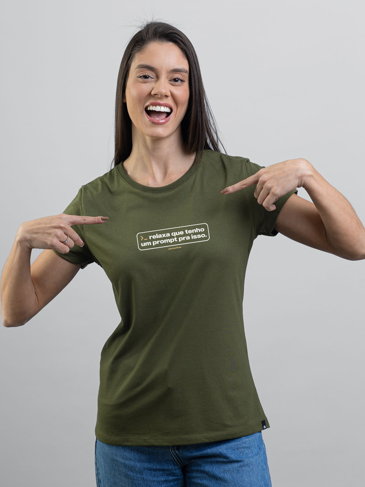 Camiseta Feminina Eu Tenho Um Prompt Asmanhas