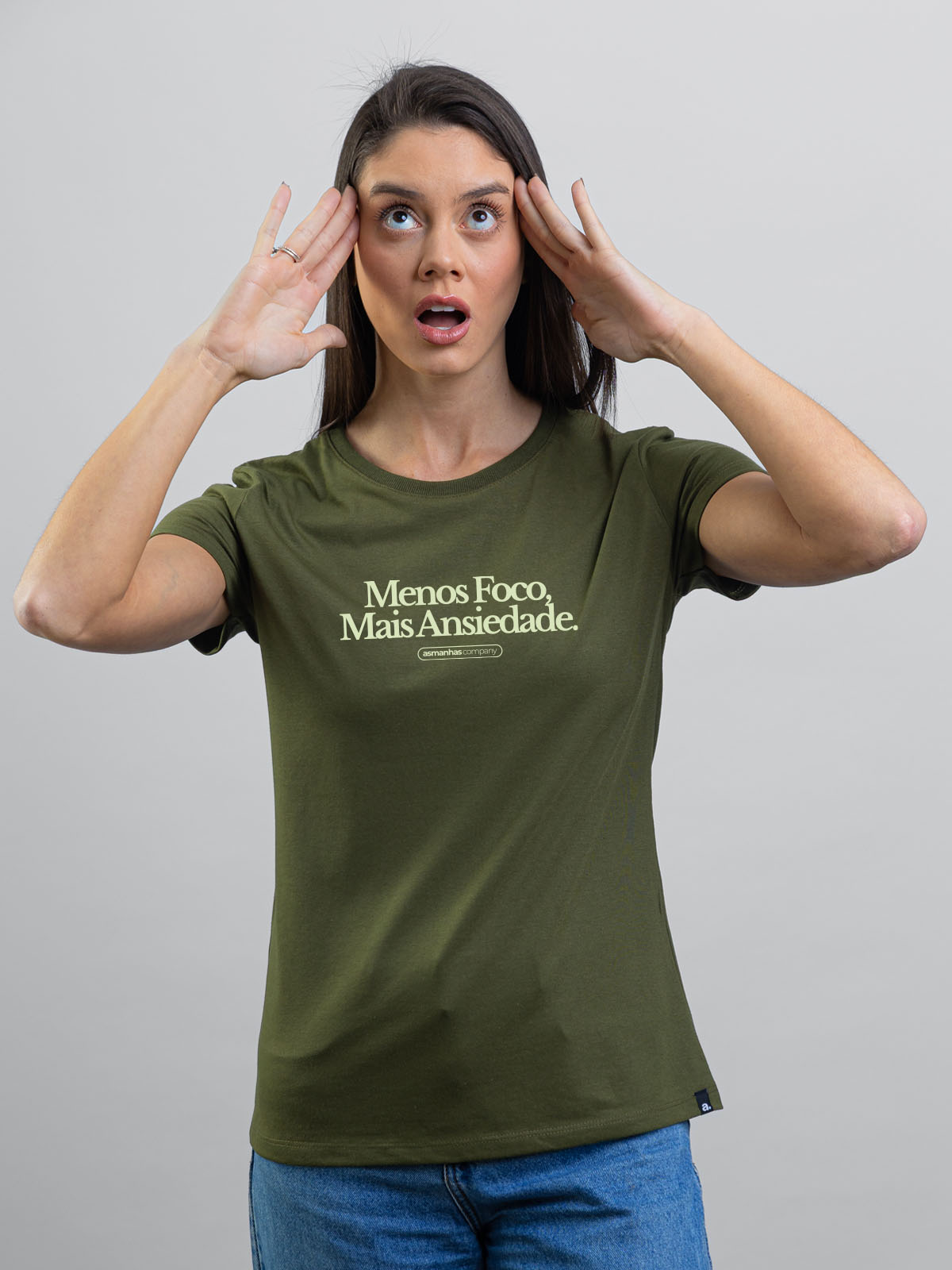 Camiseta Feminina Menos Foco Mais Ansiedade Asmanhas