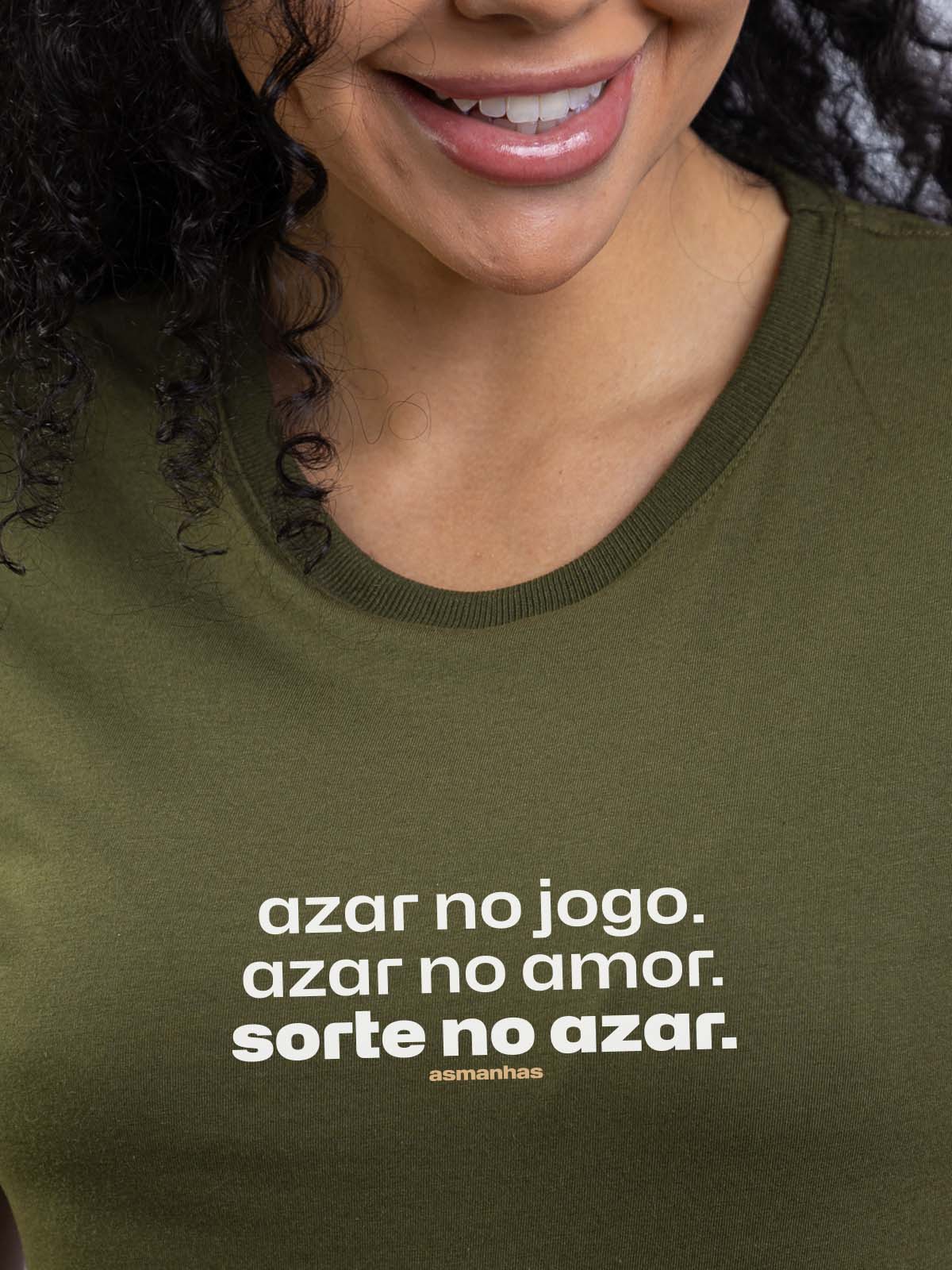 Camiseta Feminina Sorte no Azar Asmanhas