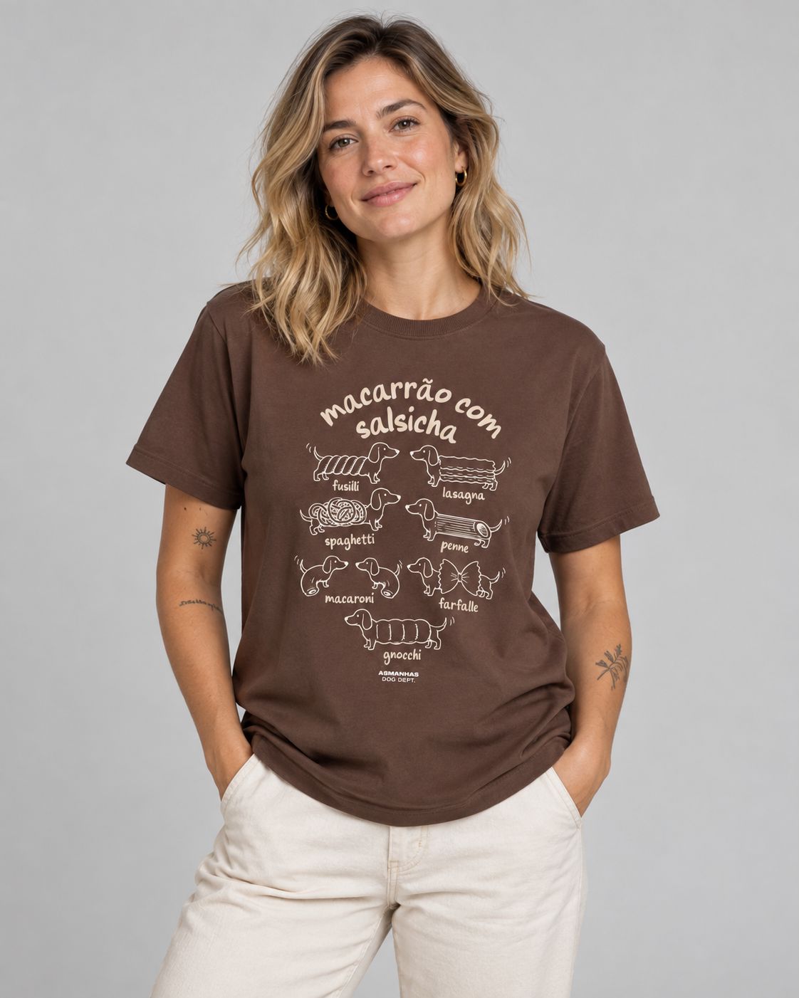 Camiseta Macarrão Com Salsicha Asmanhas