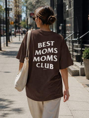 Camiseta Oversized Best Moms Club Asmanhas
