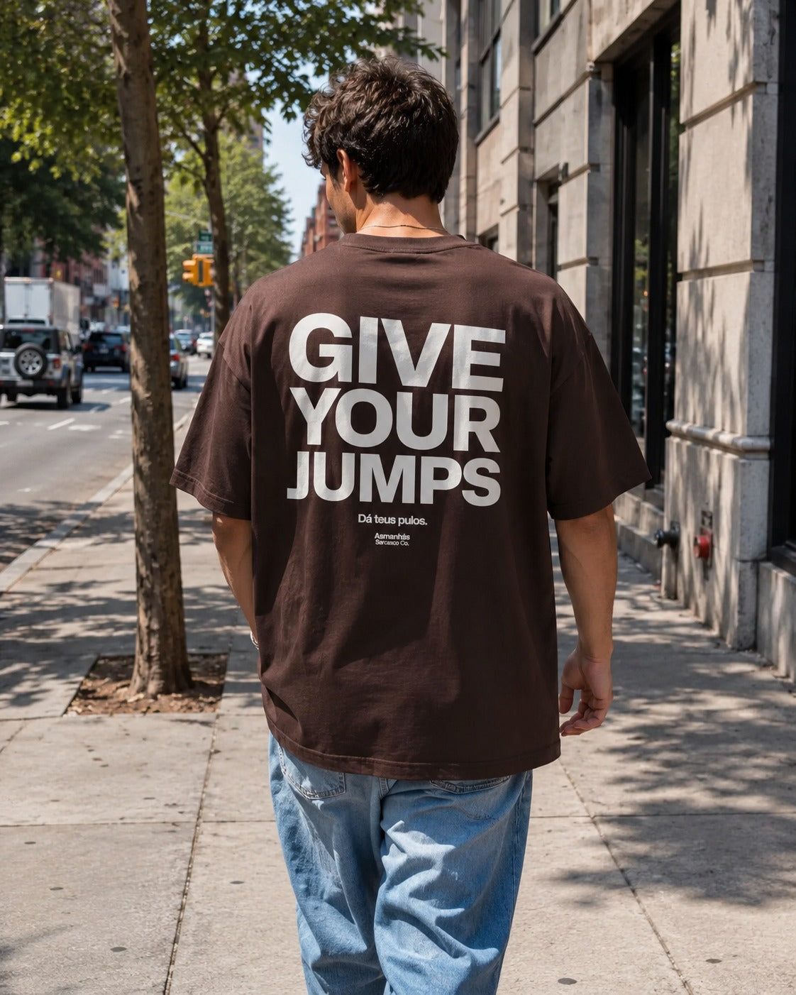 Camiseta Oversized Give Your Jumps Asmanhas