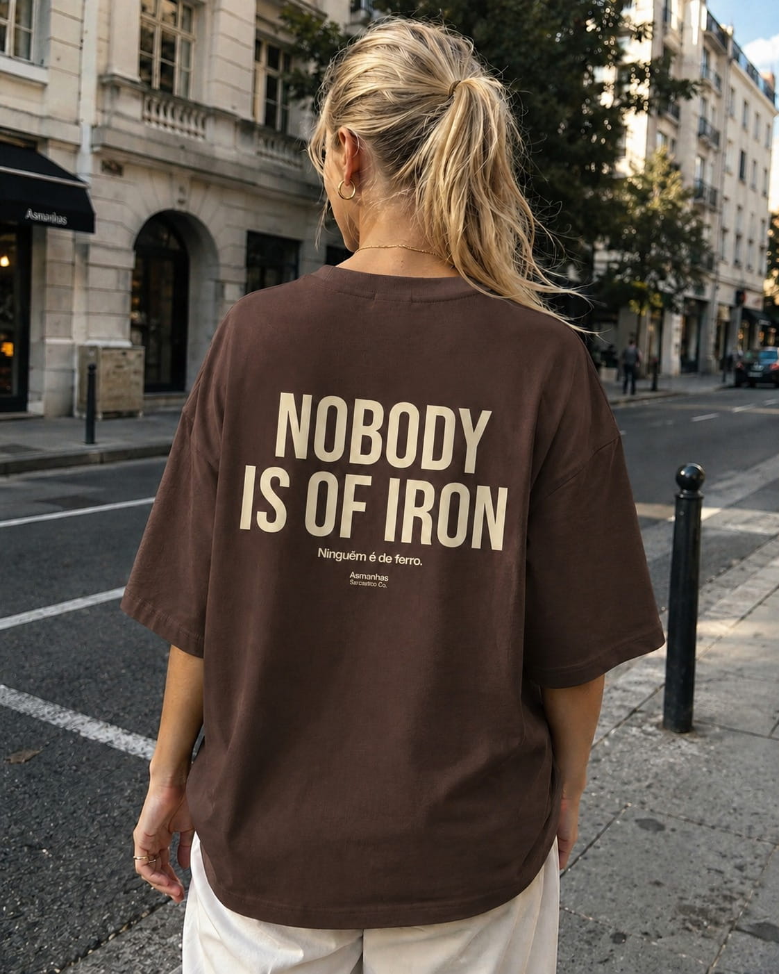 Camiseta Oversized Nobody Is Of Iron Asmanhas