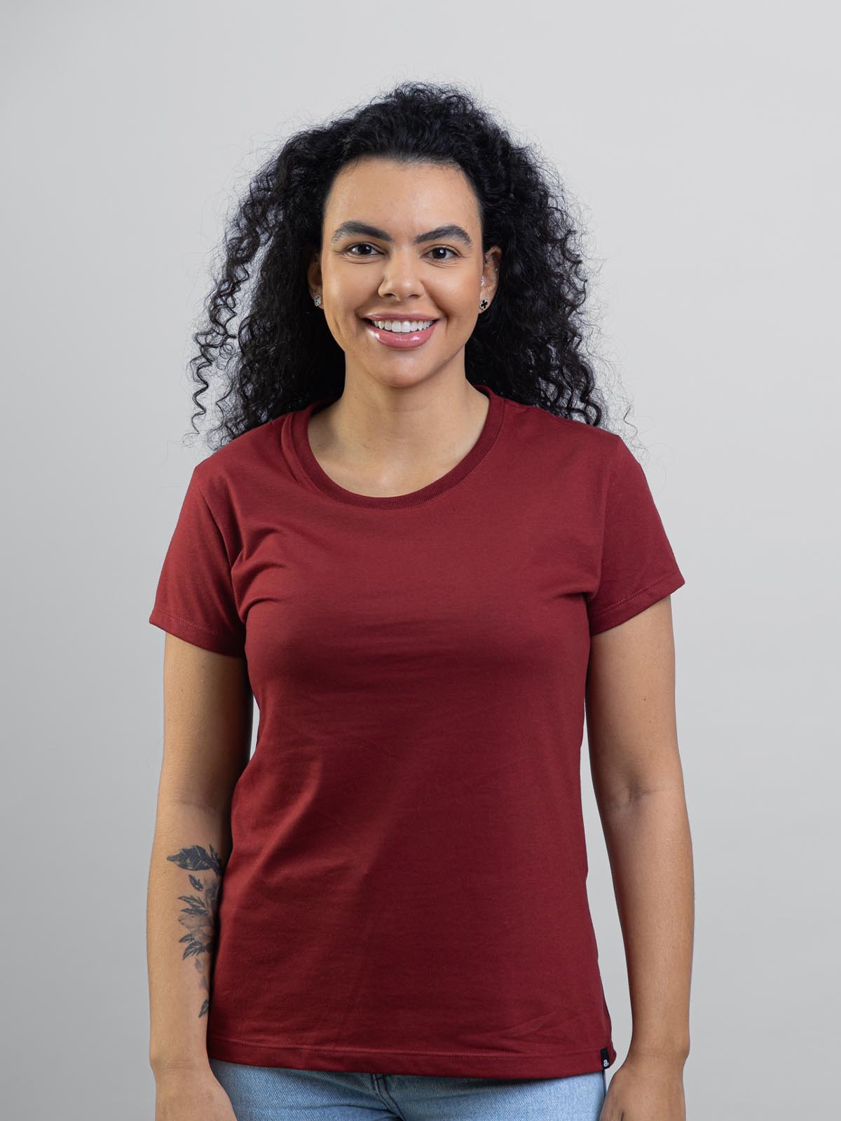 Camiseta Feminina Lisa Básica Colorida Asmanhas