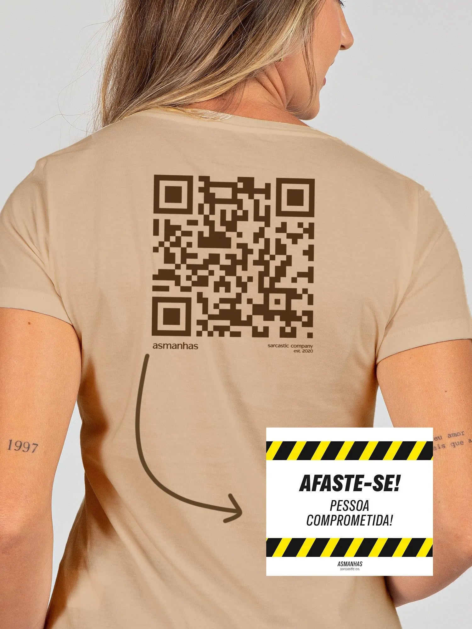 Camiseta Feminina QR Code Asmanhas