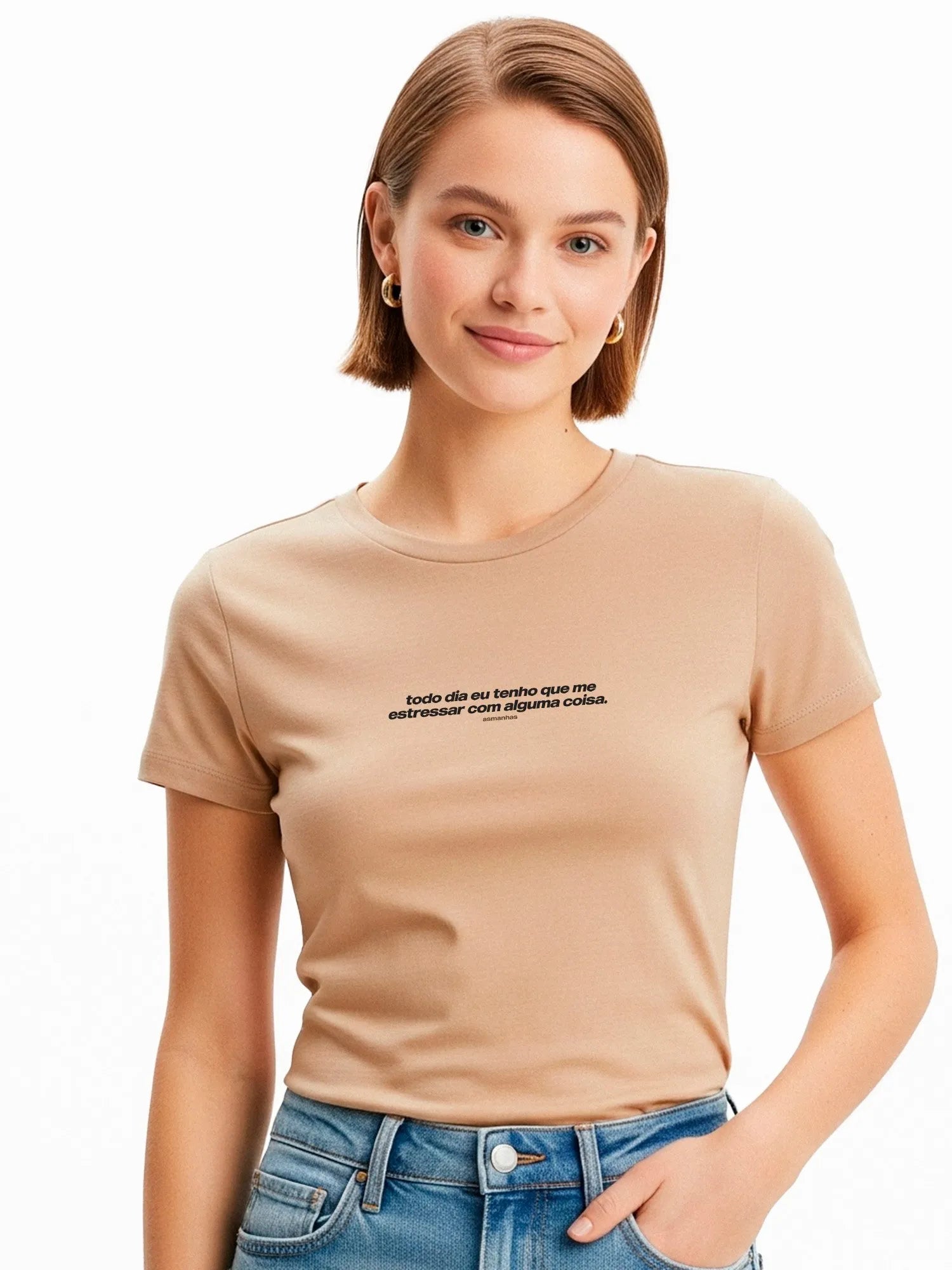 Camiseta Feminina Me Estressar Com Alguma Coisa Asmanhas