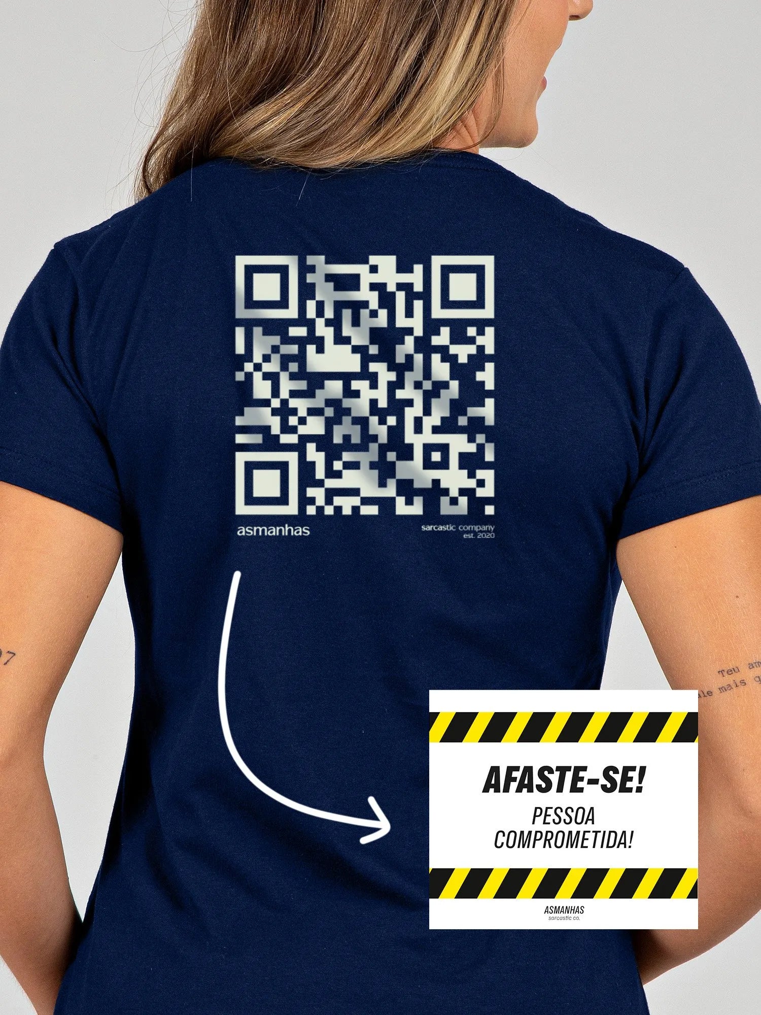 Camiseta Feminina QR Code Asmanhas