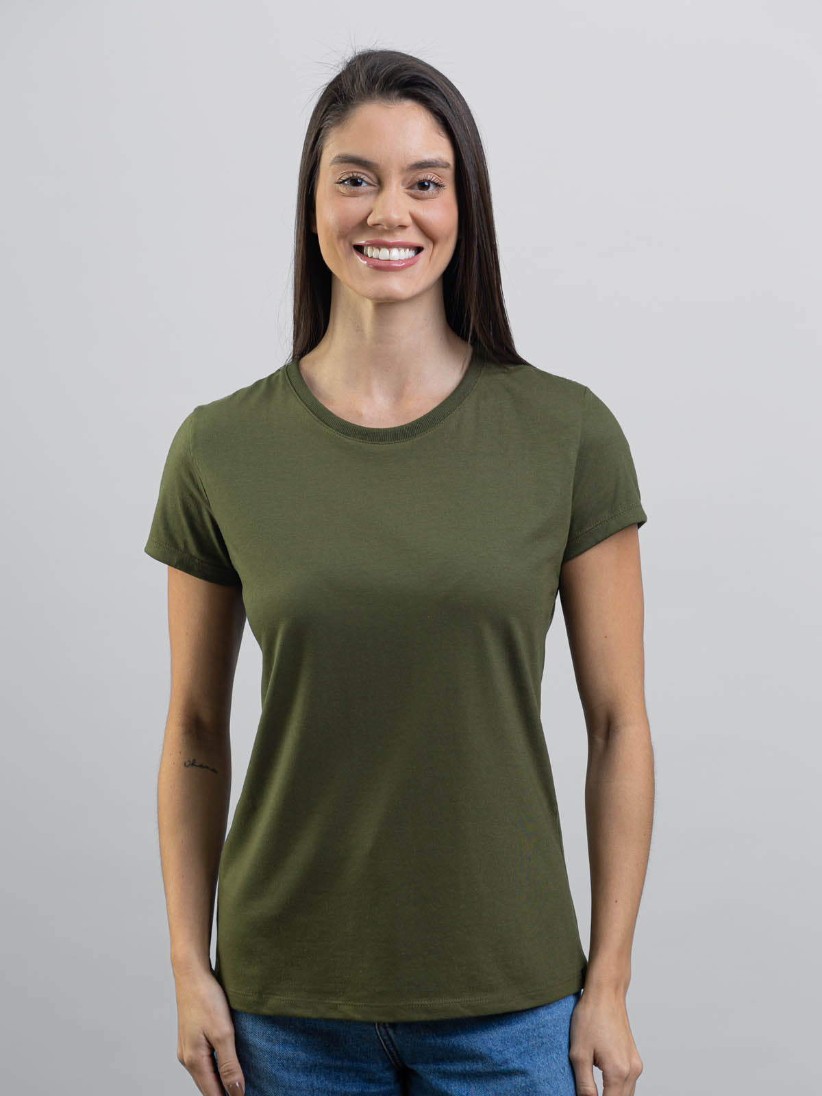 Camiseta Feminina Lisa Básica Colorida Asmanhas