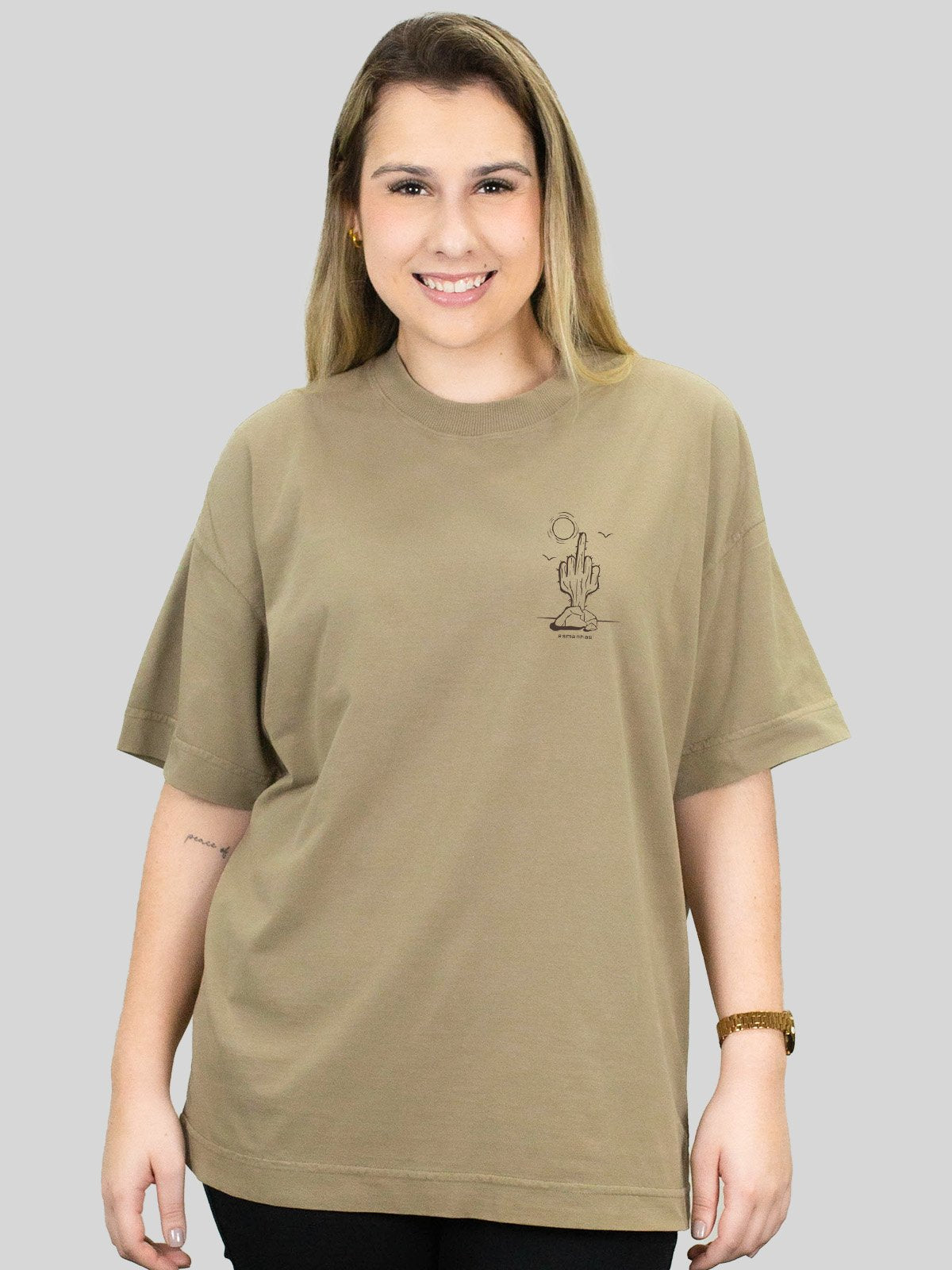 Camiseta Oversized Cacto Asmanhas