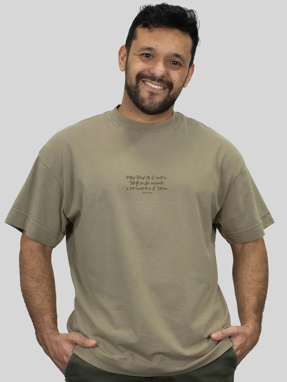 Camiseta Oversized Paciência Segundo Nome Asmanhas