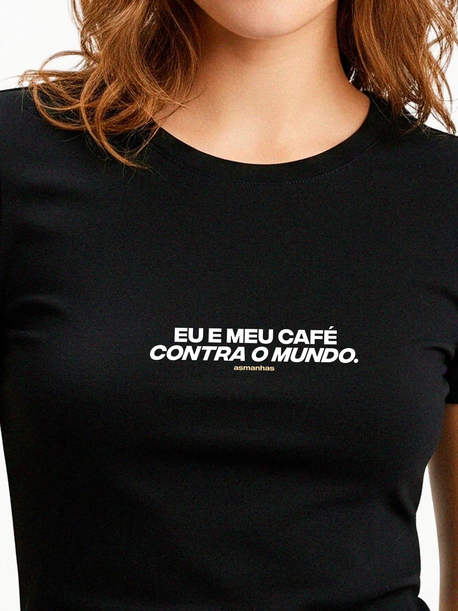 Camiseta Feminina Eu e Meu Café Asmanhas