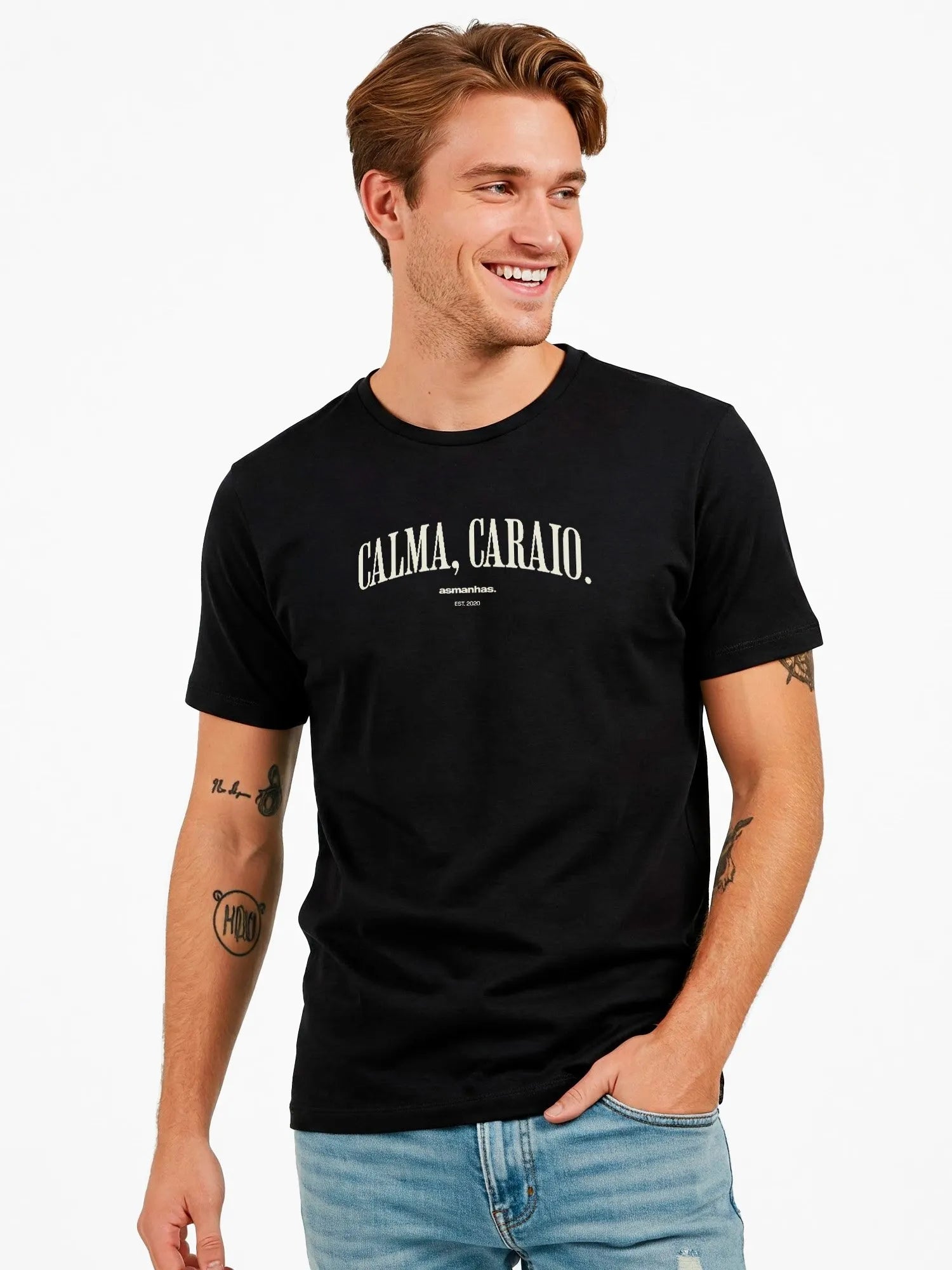 Camiseta Calma Caraio Nova Asmanhas