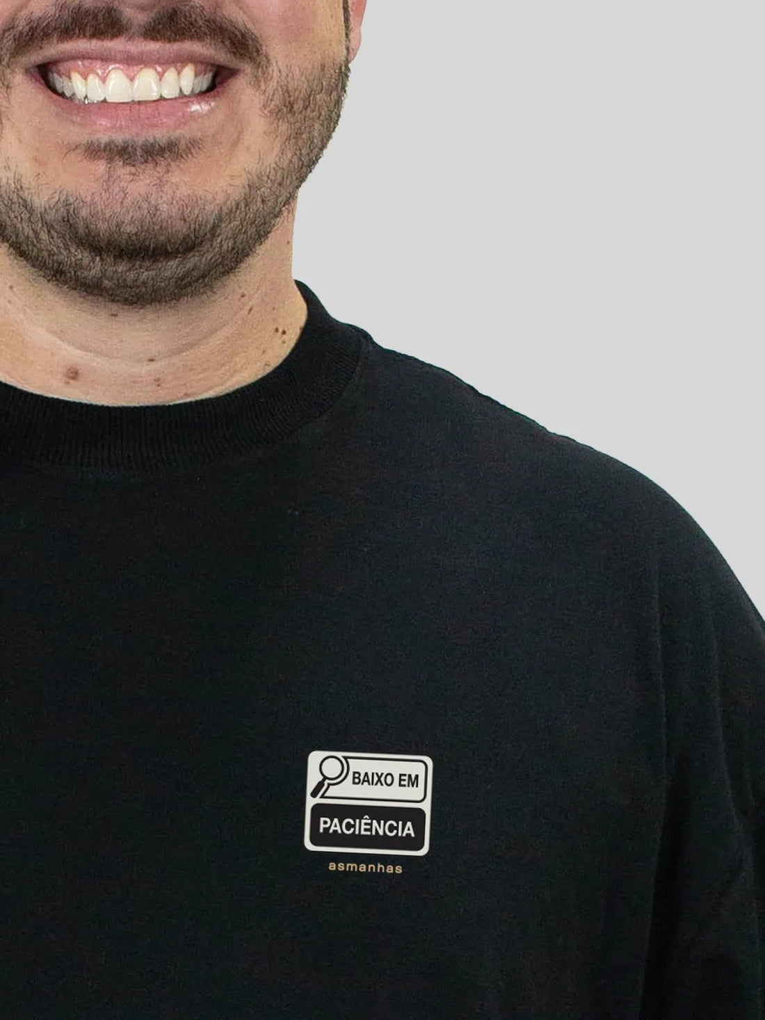 Camiseta Oversized Baixo Em Paciência Asmanhas
