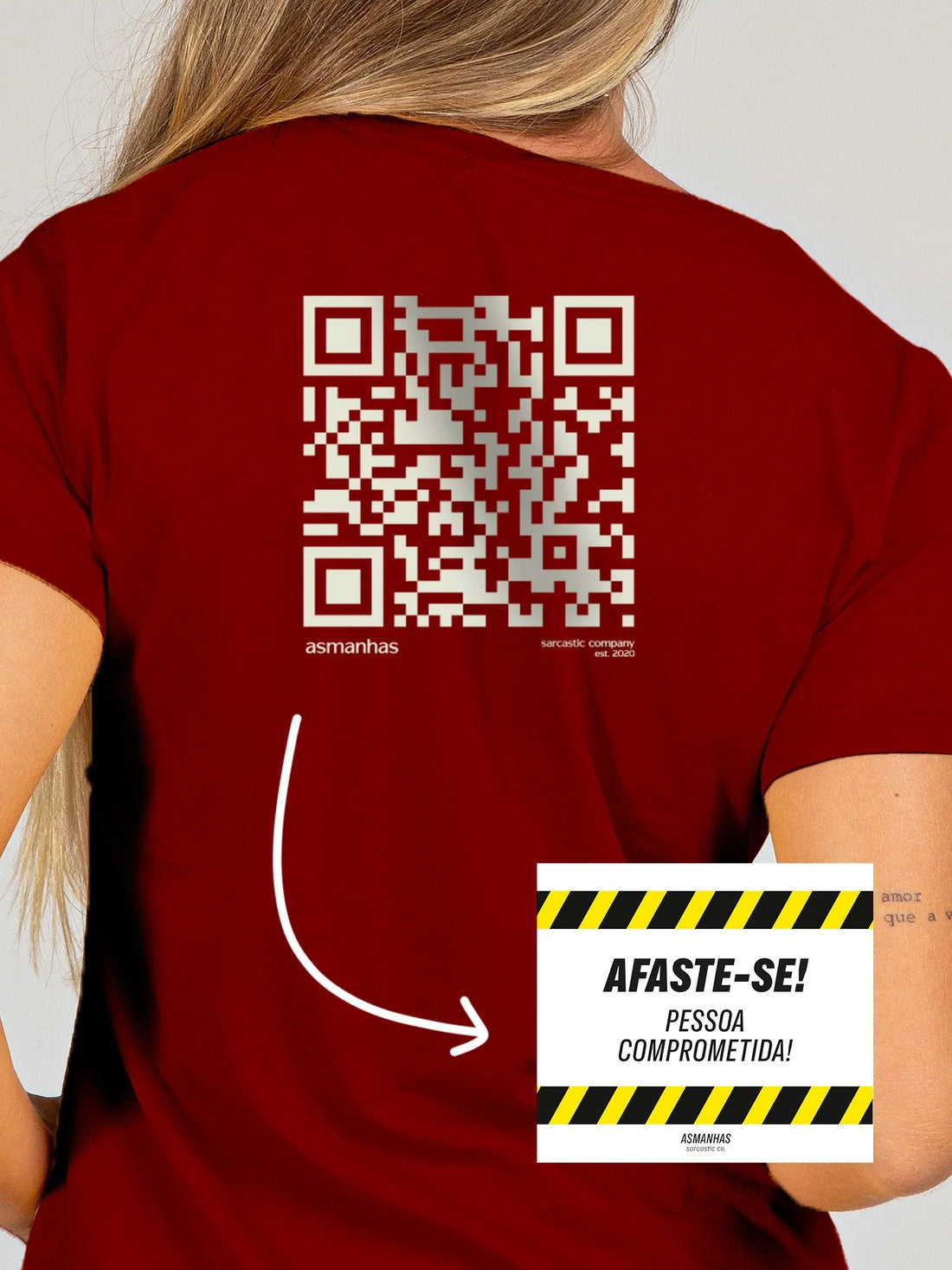 Camiseta Feminina QR Code Asmanhas