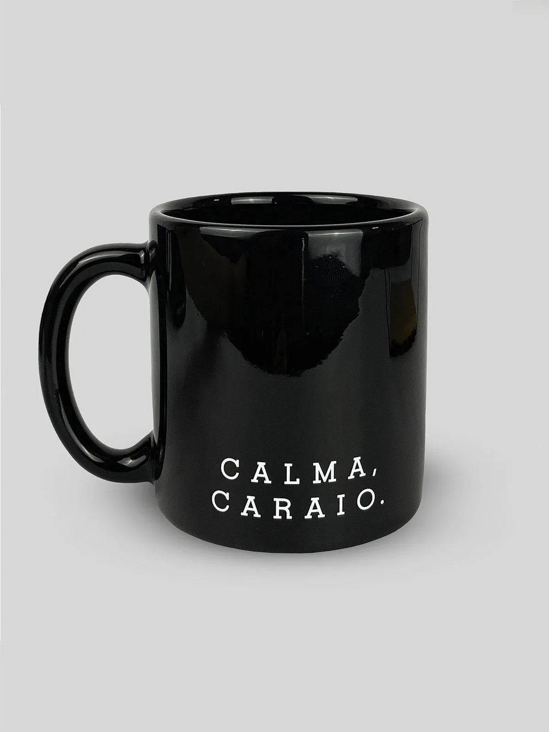 Caneca Calma Caraio Preta Asmanhas