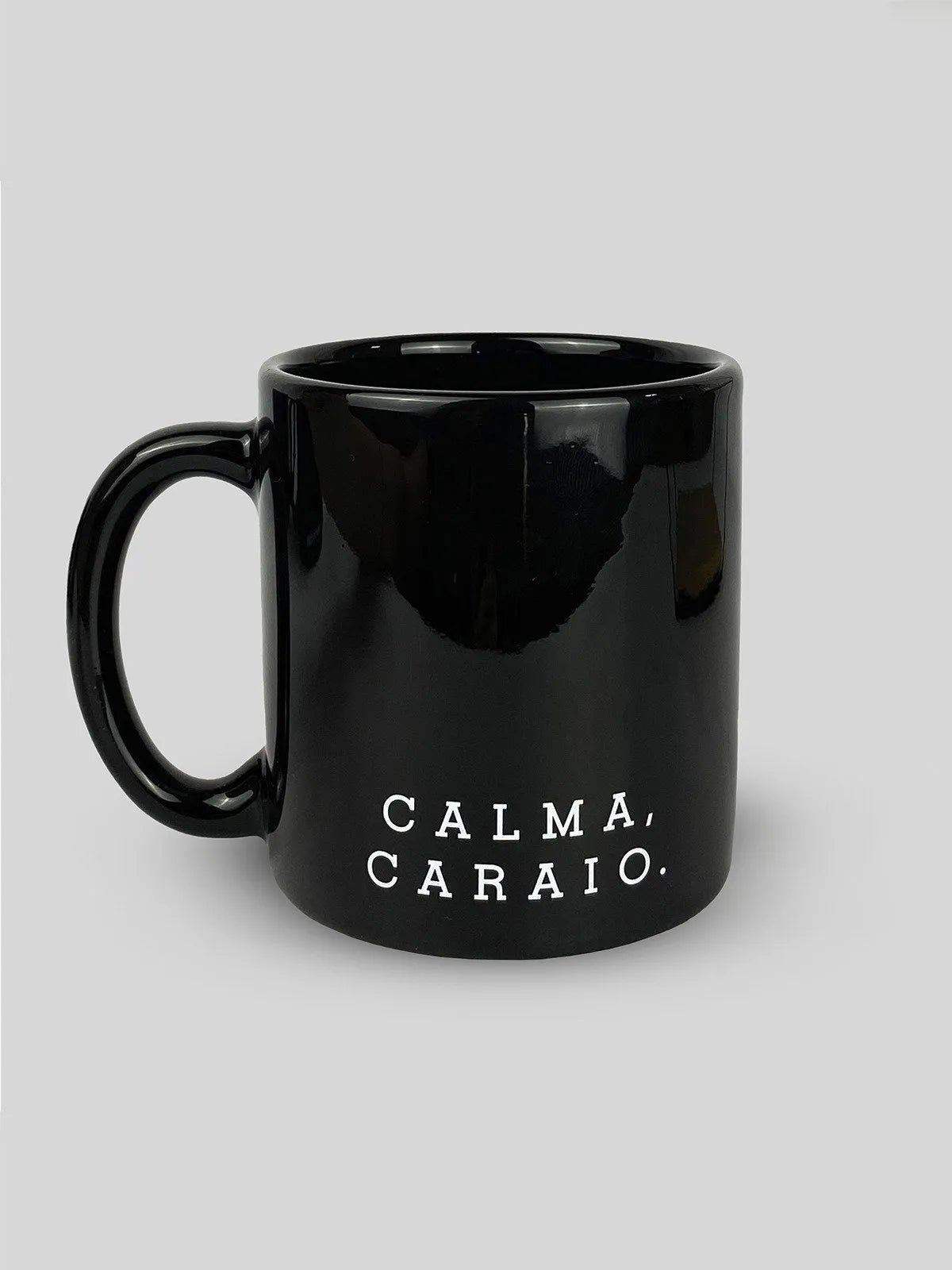 Caneca Calma Caraio Preta Asmanhas