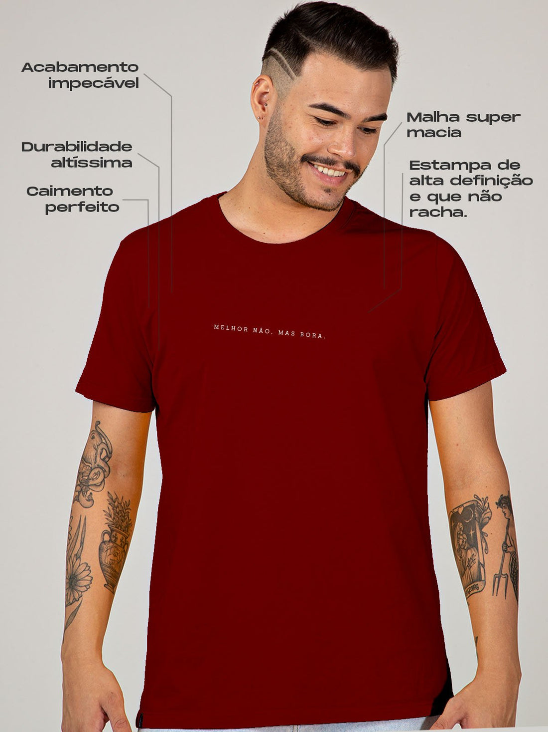 Camiseta Melhor Não, Mas Bora Asmanhas