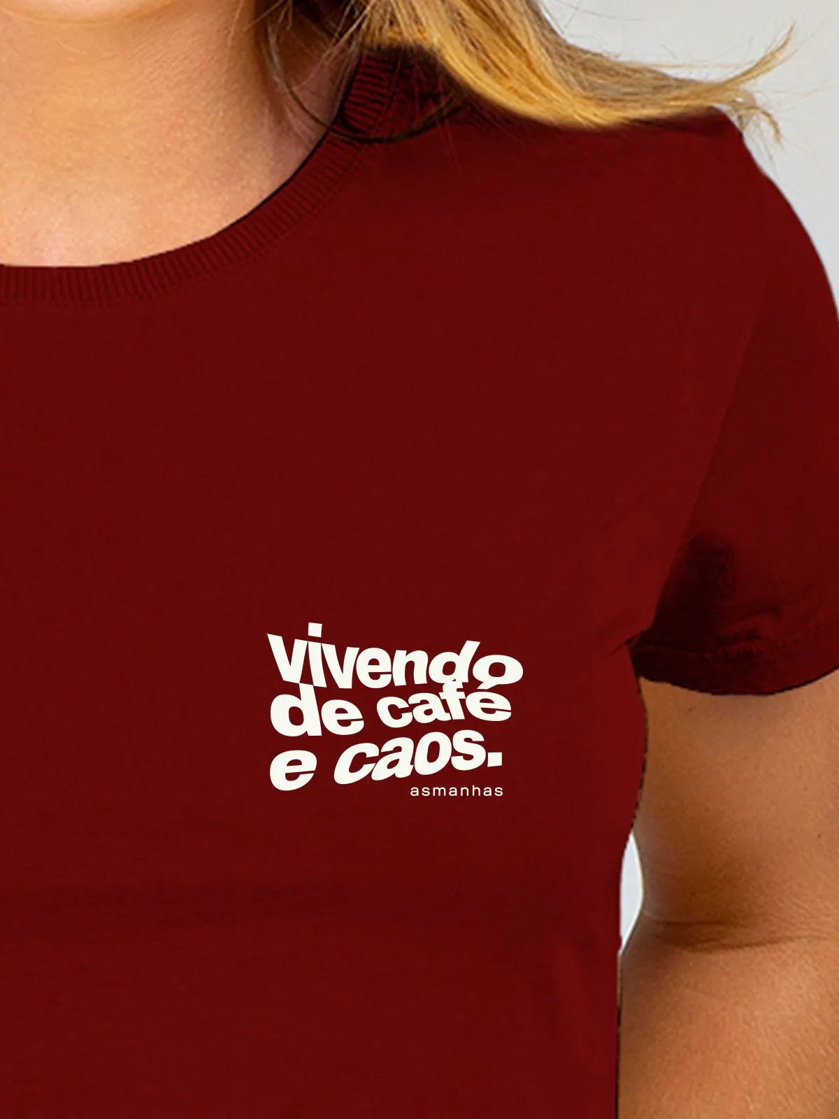 Camiseta Feminina Café e Caos Asmanhas