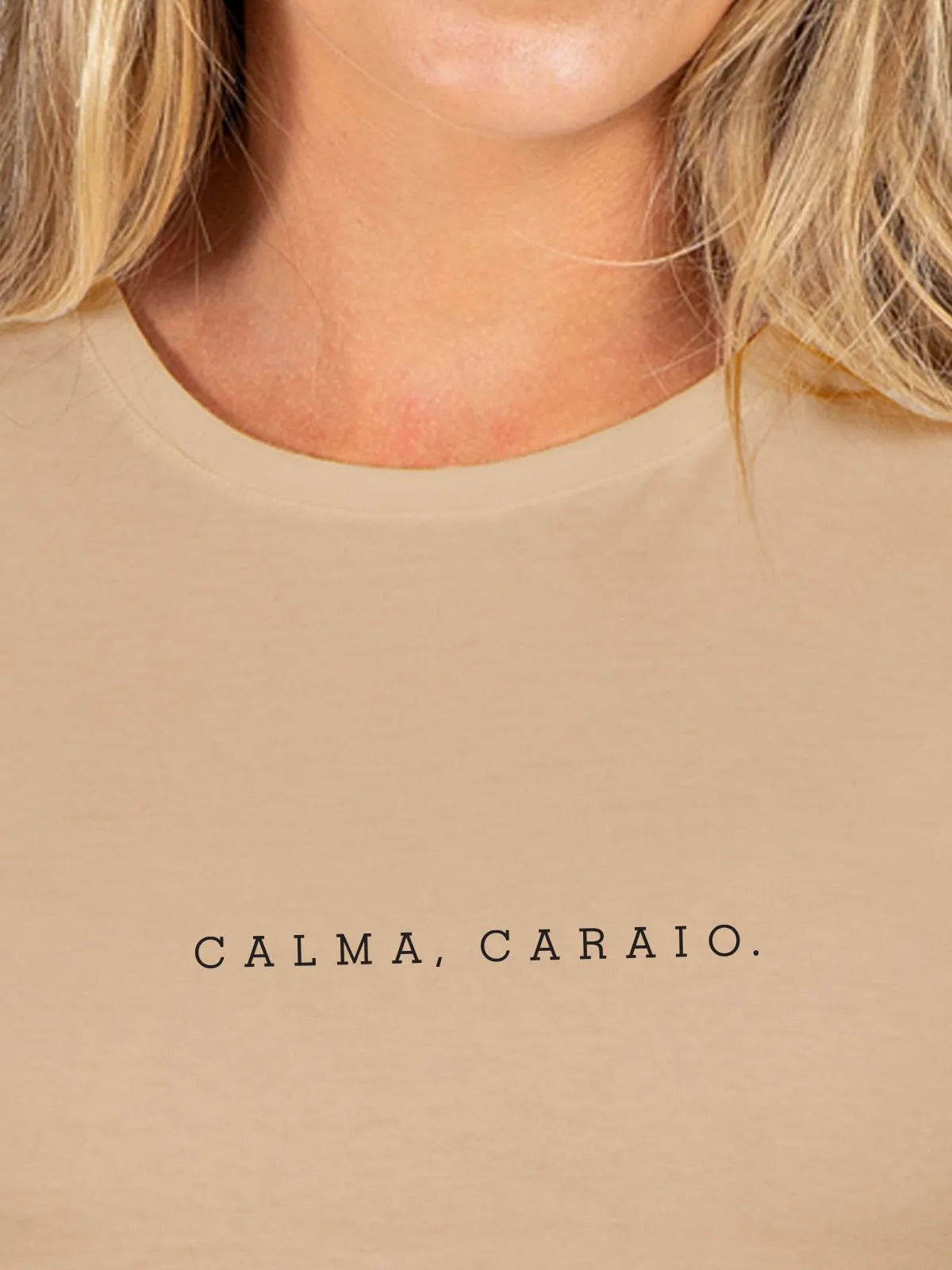 Camiseta Feminina Calma Caraio Minimalista Asmanhas