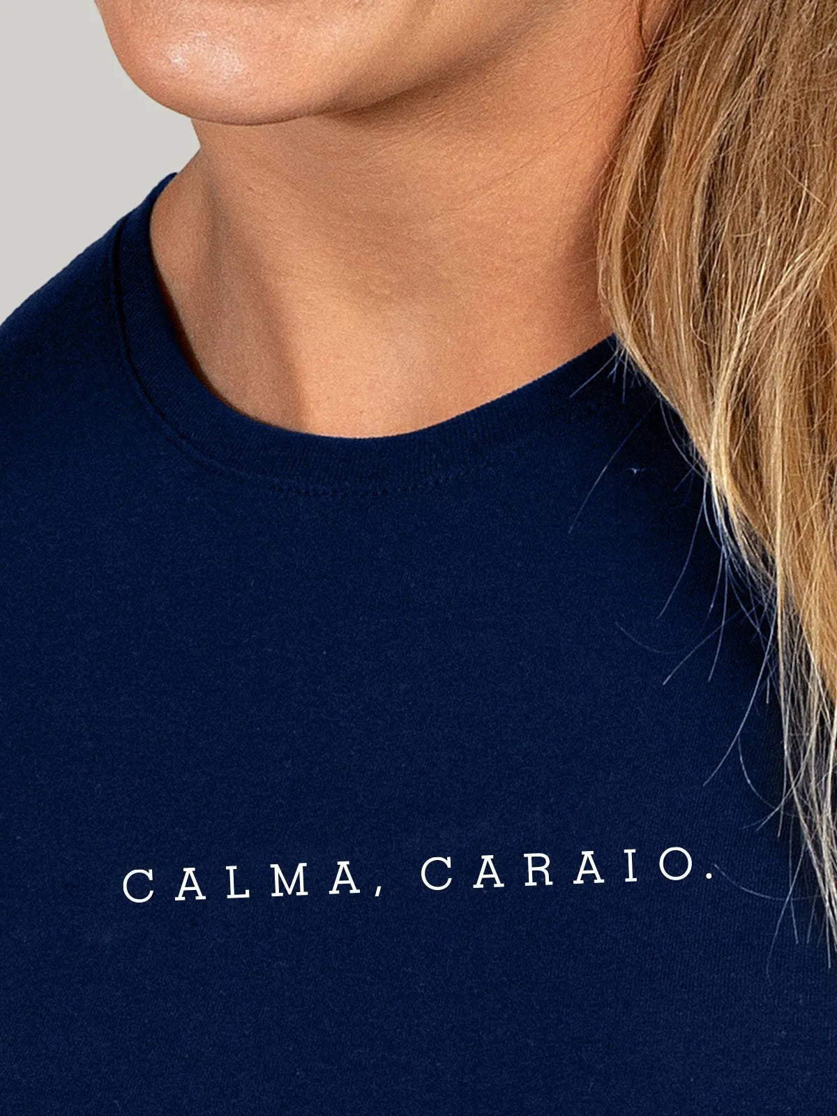 Camiseta Feminina Calma Caraio Minimalista Asmanhas