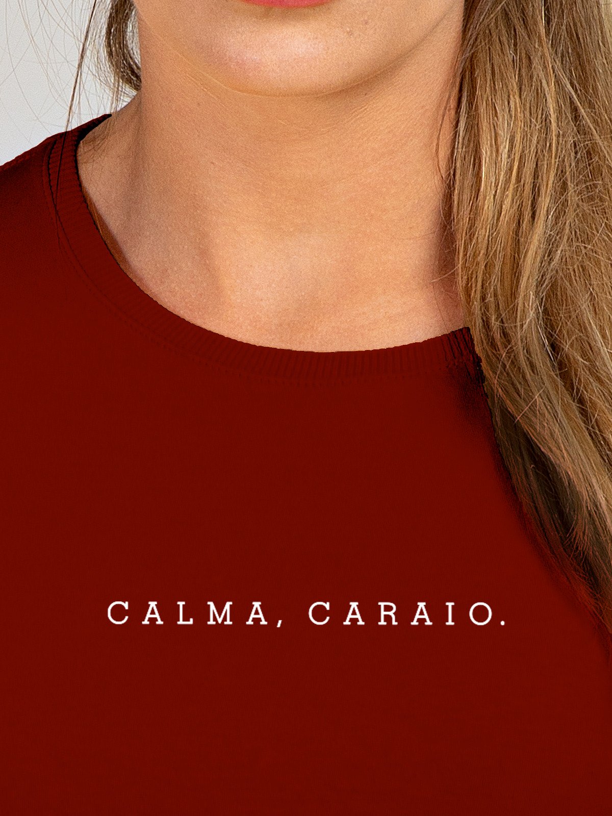 Camiseta Feminina Calma Caraio Minimalista Asmanhas