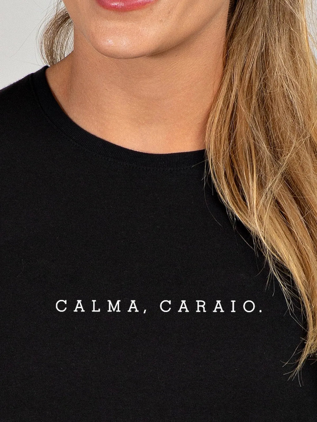 Camiseta Feminina Calma Caraio Minimalista Asmanhas