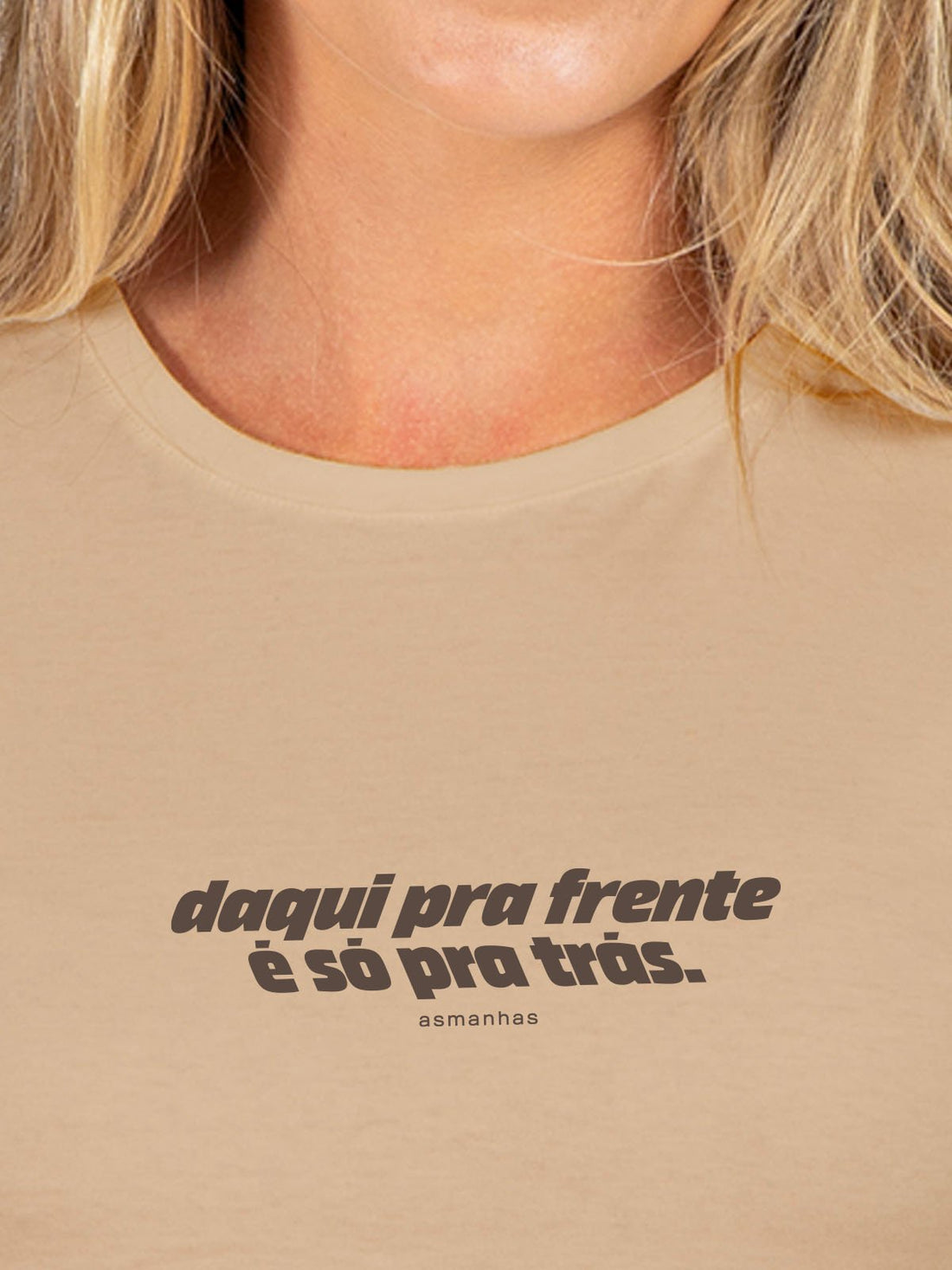 Camiseta Feminina Só pra Trás Asmanhas Areia