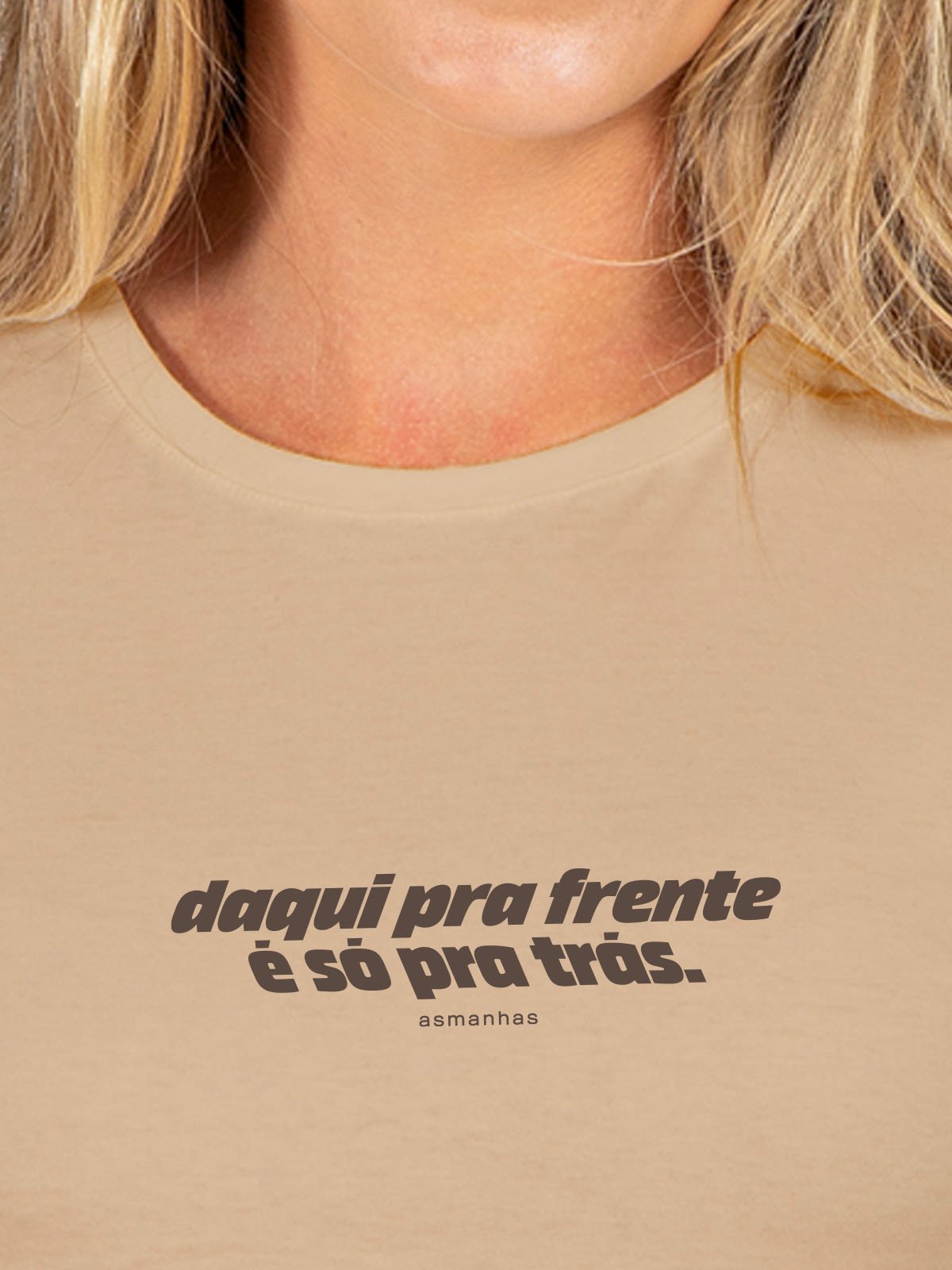 Camiseta Feminina Só pra Trás Asmanhas Areia