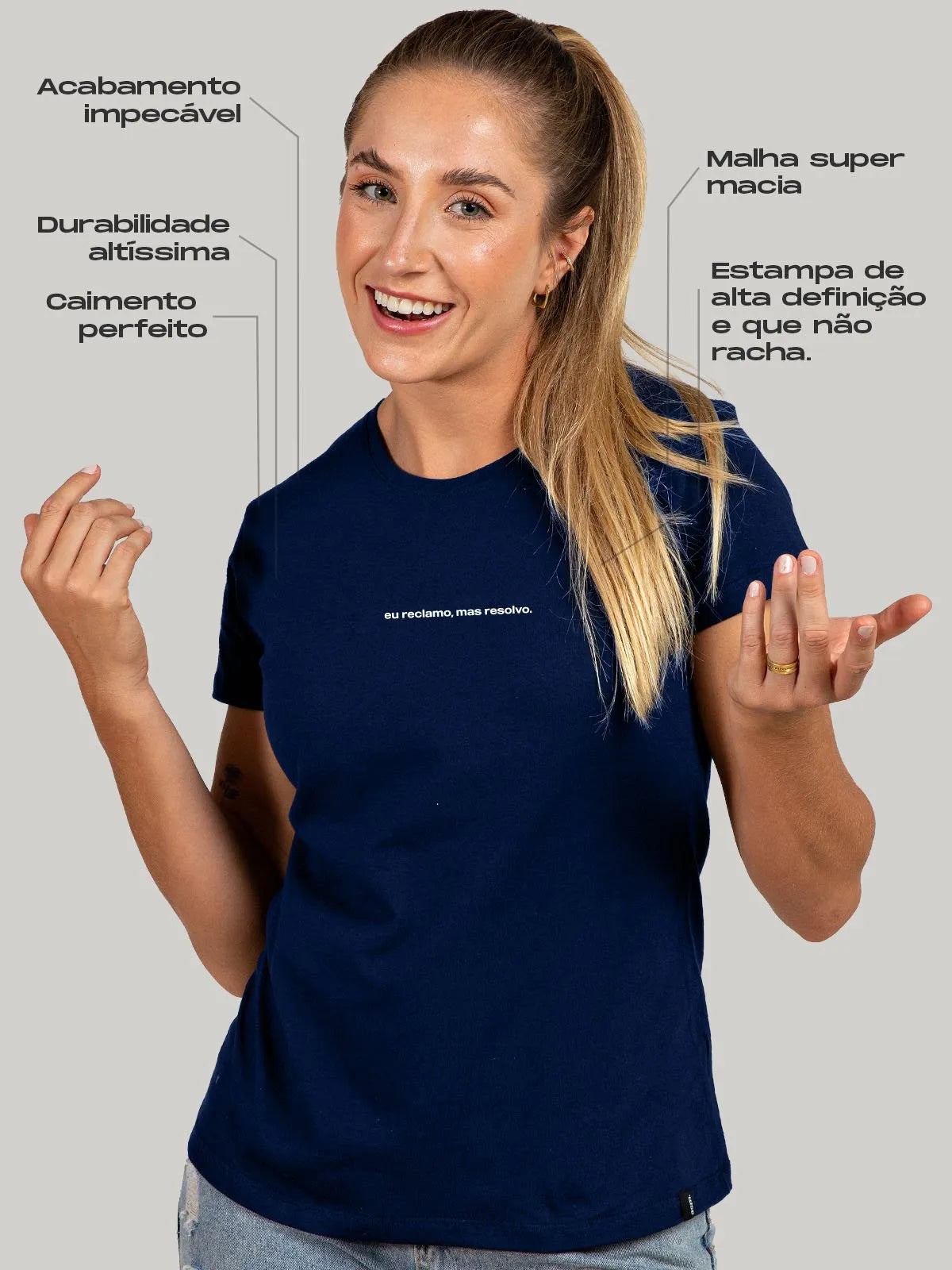 Camiseta Feminina Eu Reclamo Mas Resolvo Asmanhas