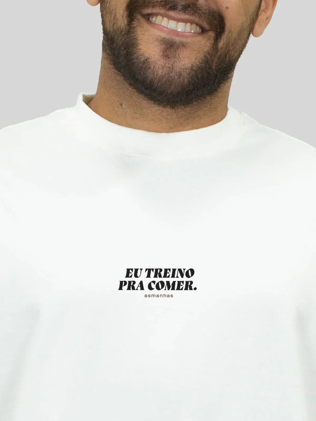 Camiseta Oversized Eu Treino Pra Comer Asmanhas