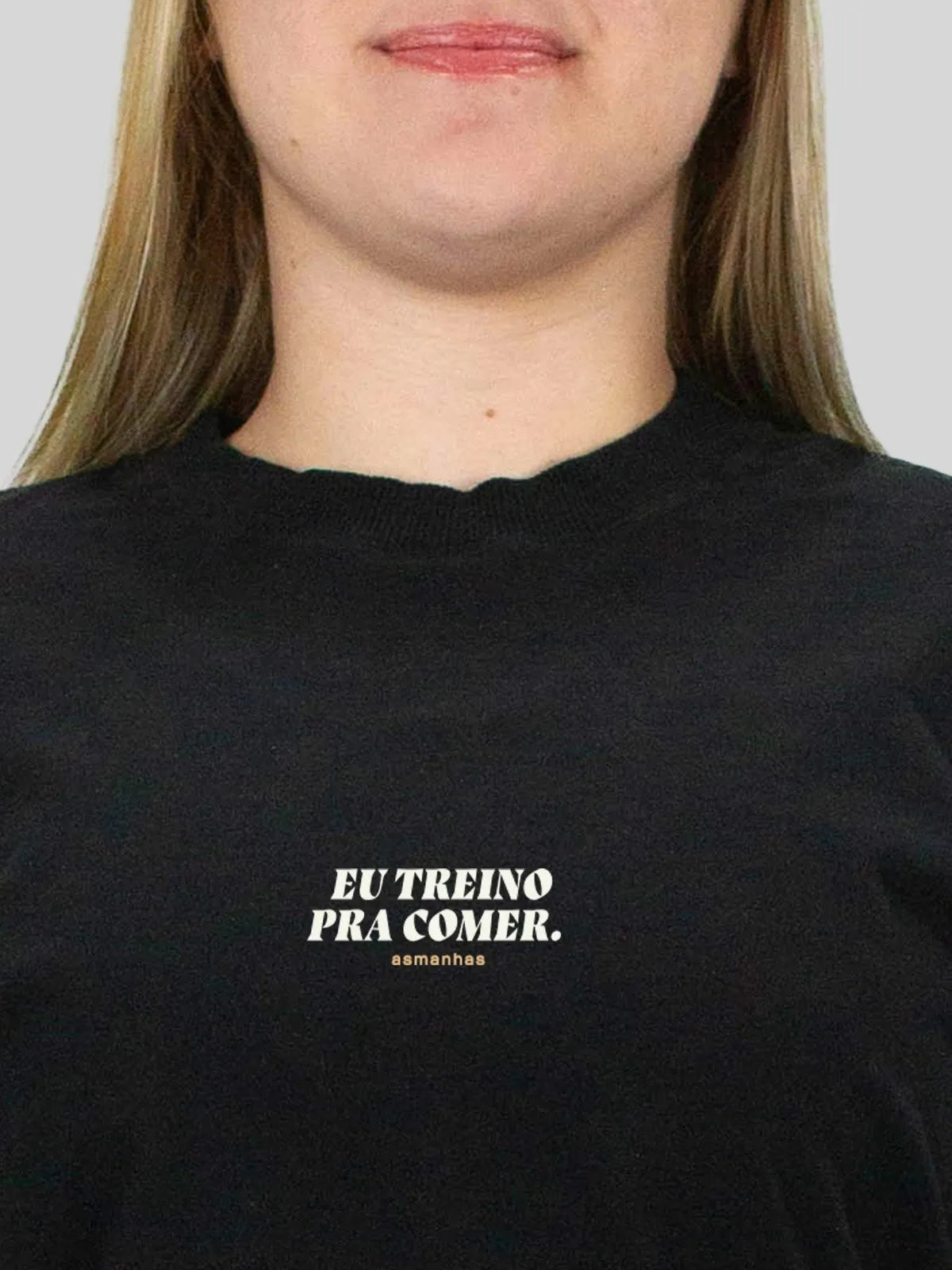 Camiseta Oversized Eu Treino Pra Comer Asmanhas