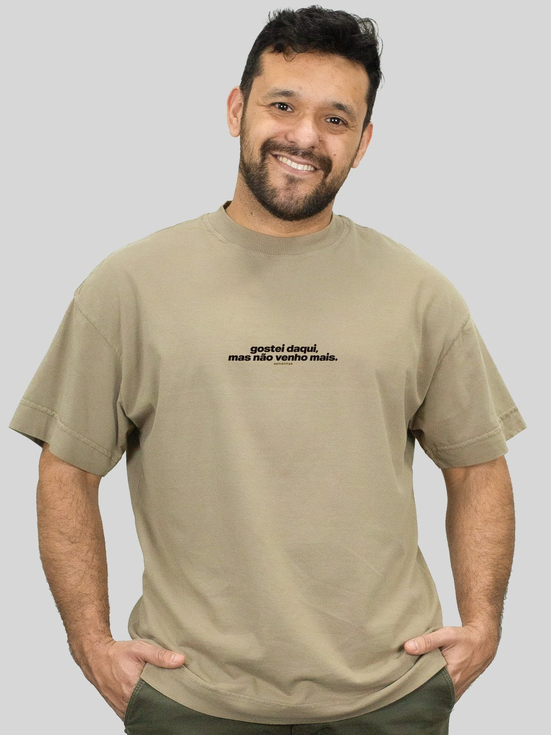 Camiseta Oversized Não Venho Mais Asmanhas
