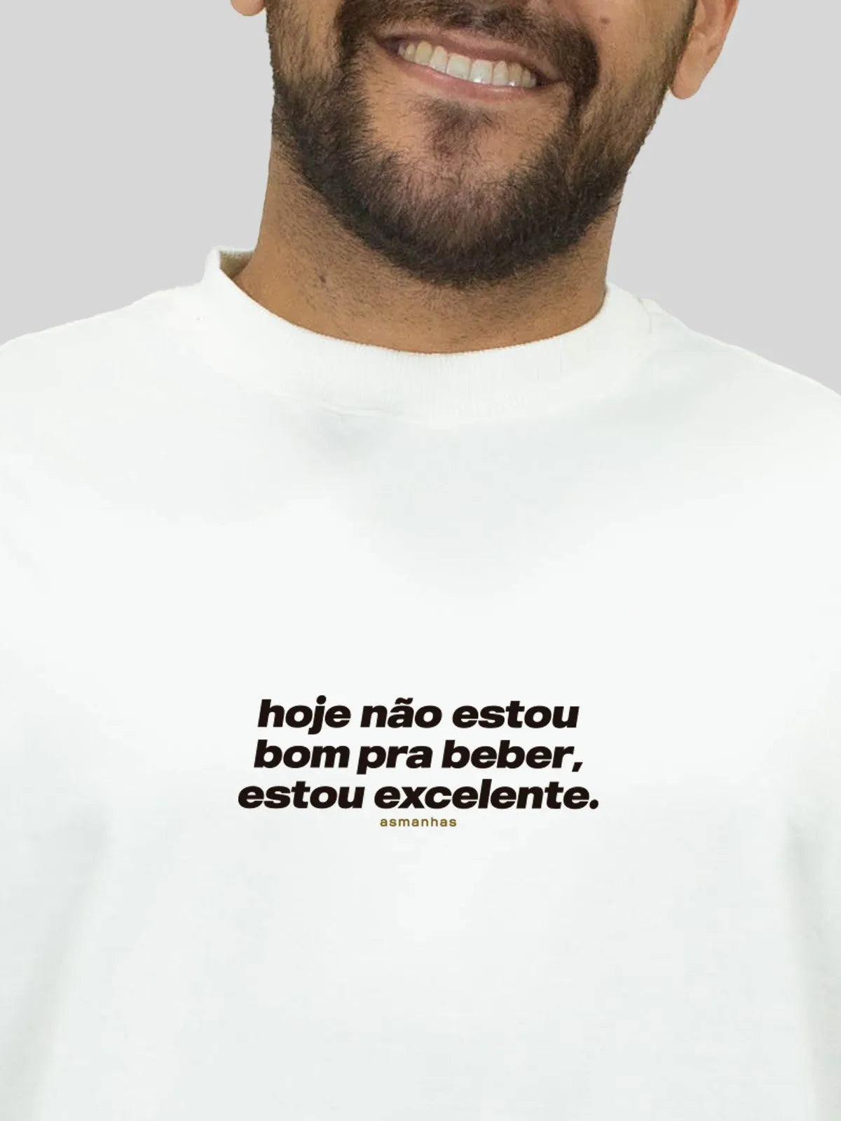 Camiseta Oversized Não Estou Bom Pra Beber Asmanhas