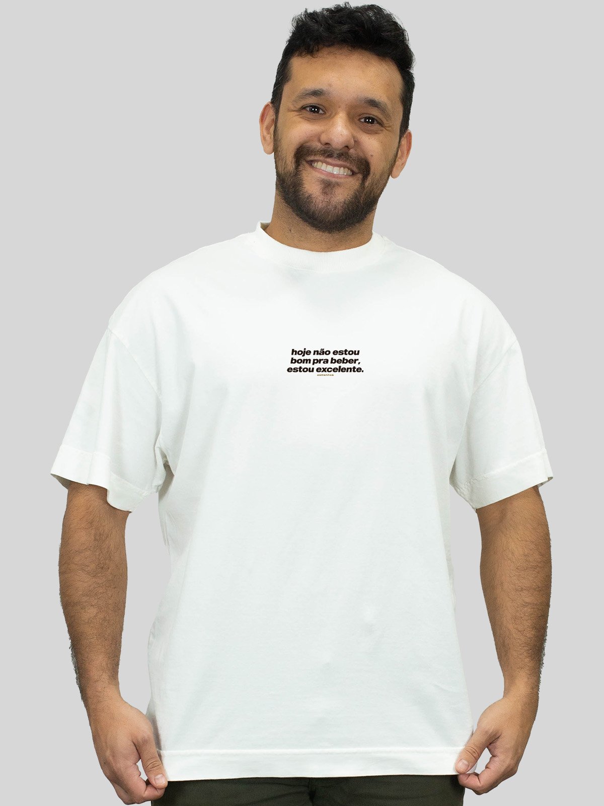 Camiseta Oversized Não Estou Bom Pra Beber Asmanhas