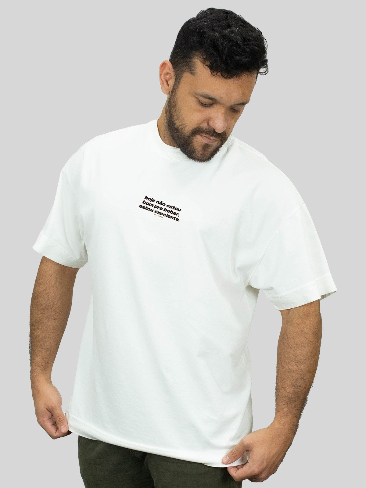 Camiseta Oversized Não Estou Bom Pra Beber Asmanhas