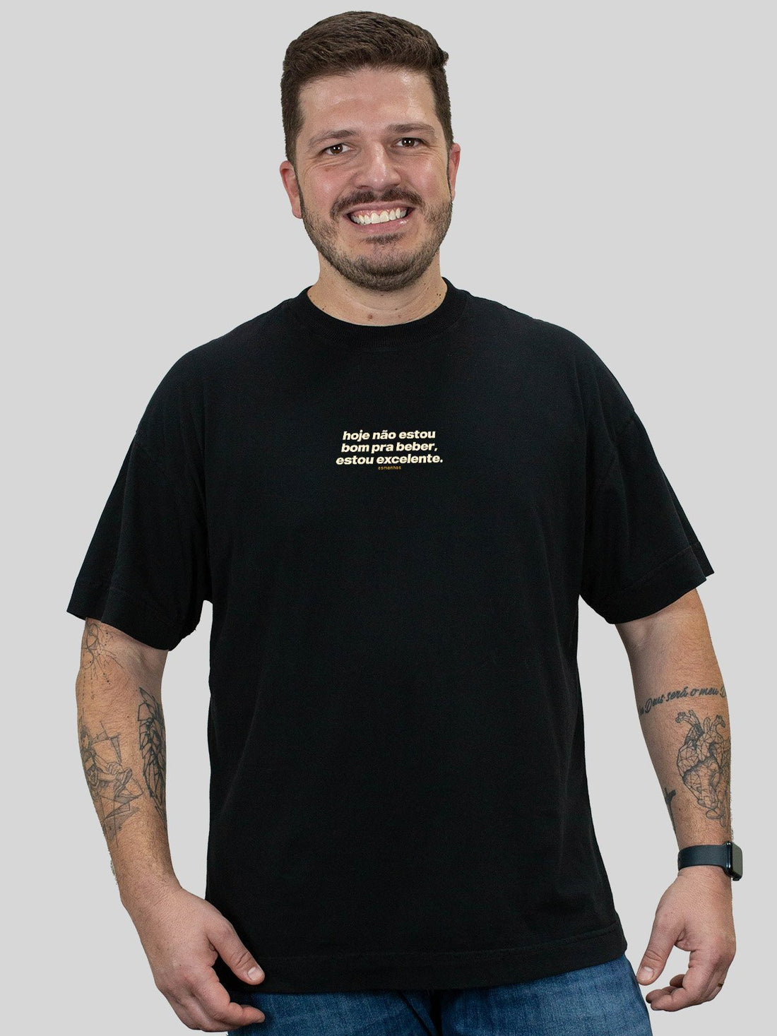 Camiseta Oversized Não Estou Bom Pra Beber Asmanhas