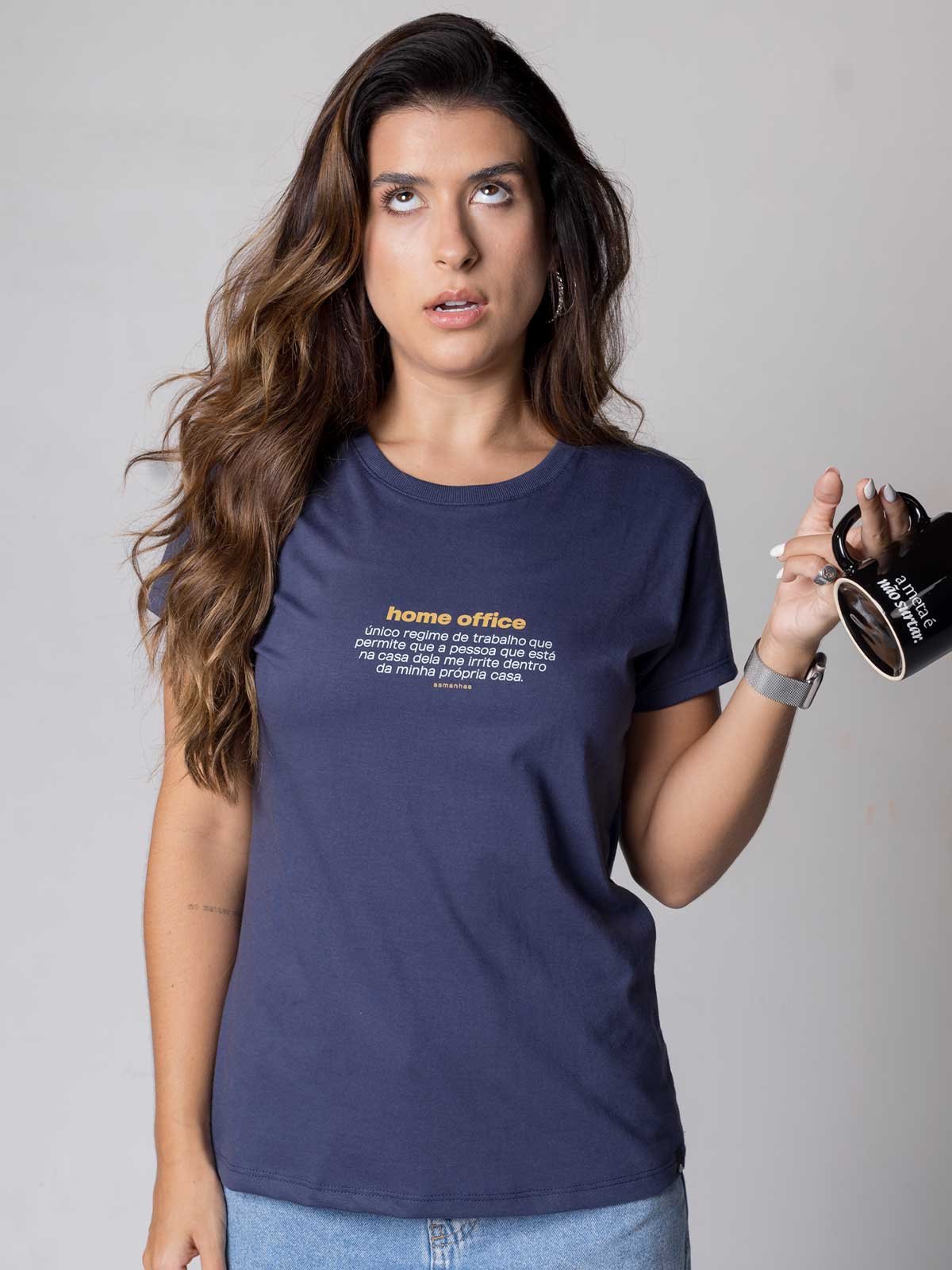 Camiseta Feminina Home Office Asmanhas