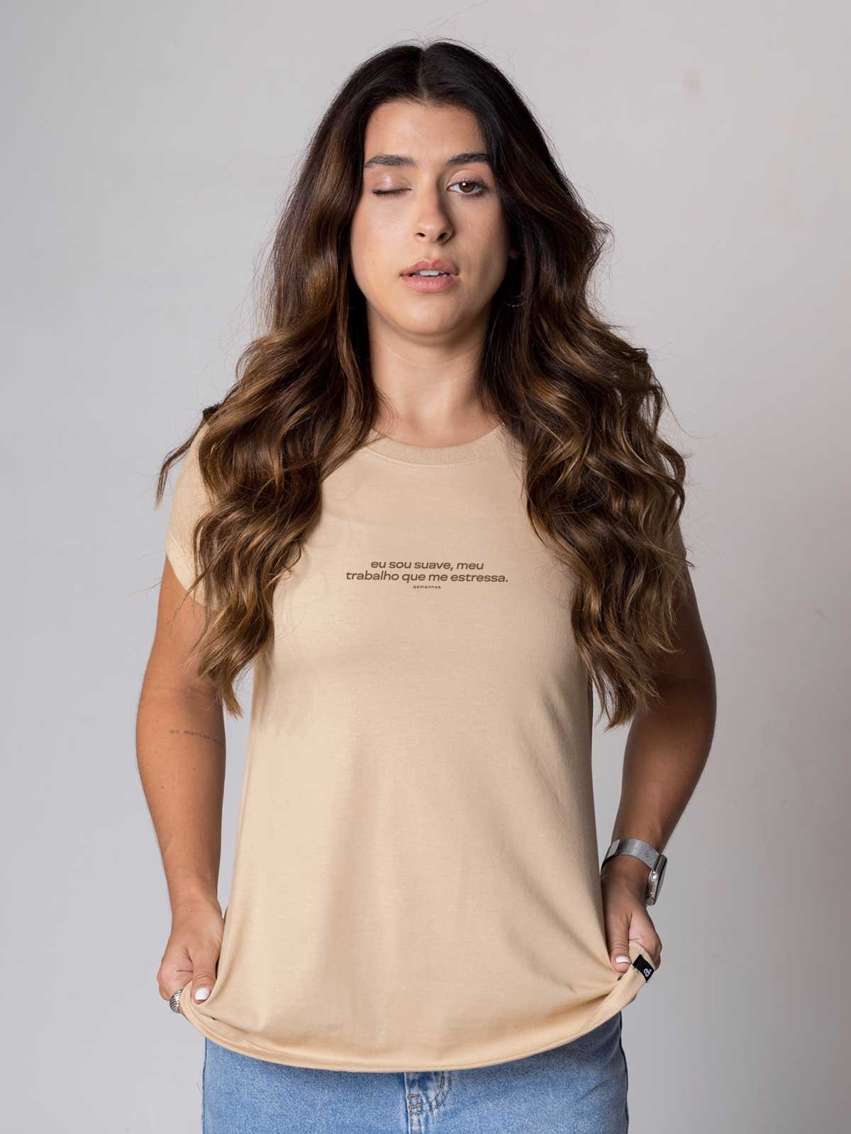 Camiseta Feminina Meu Trabalho Que Me Estressa Asmanhas