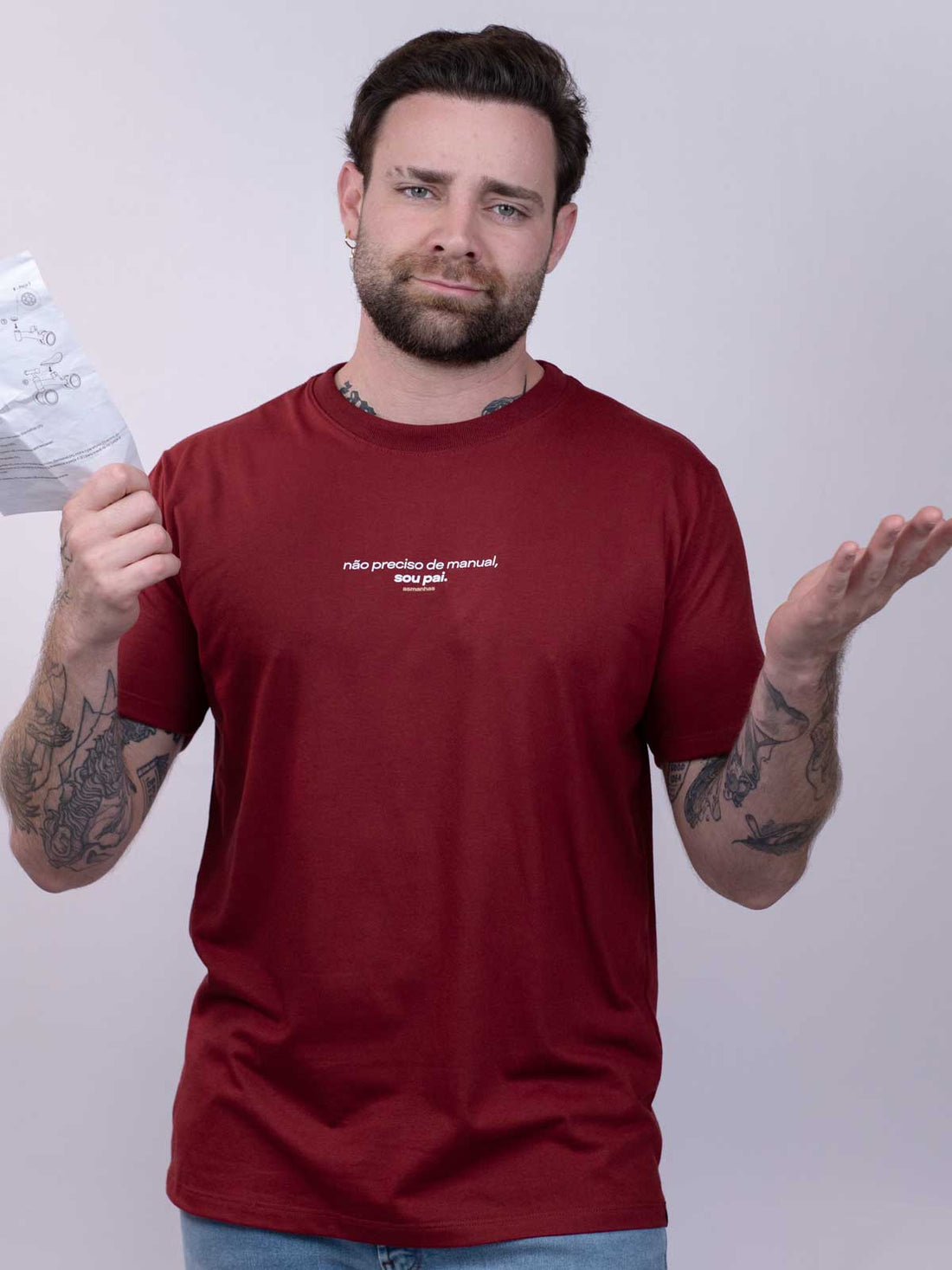 Camiseta Não Preciso de Manual Asmanhas