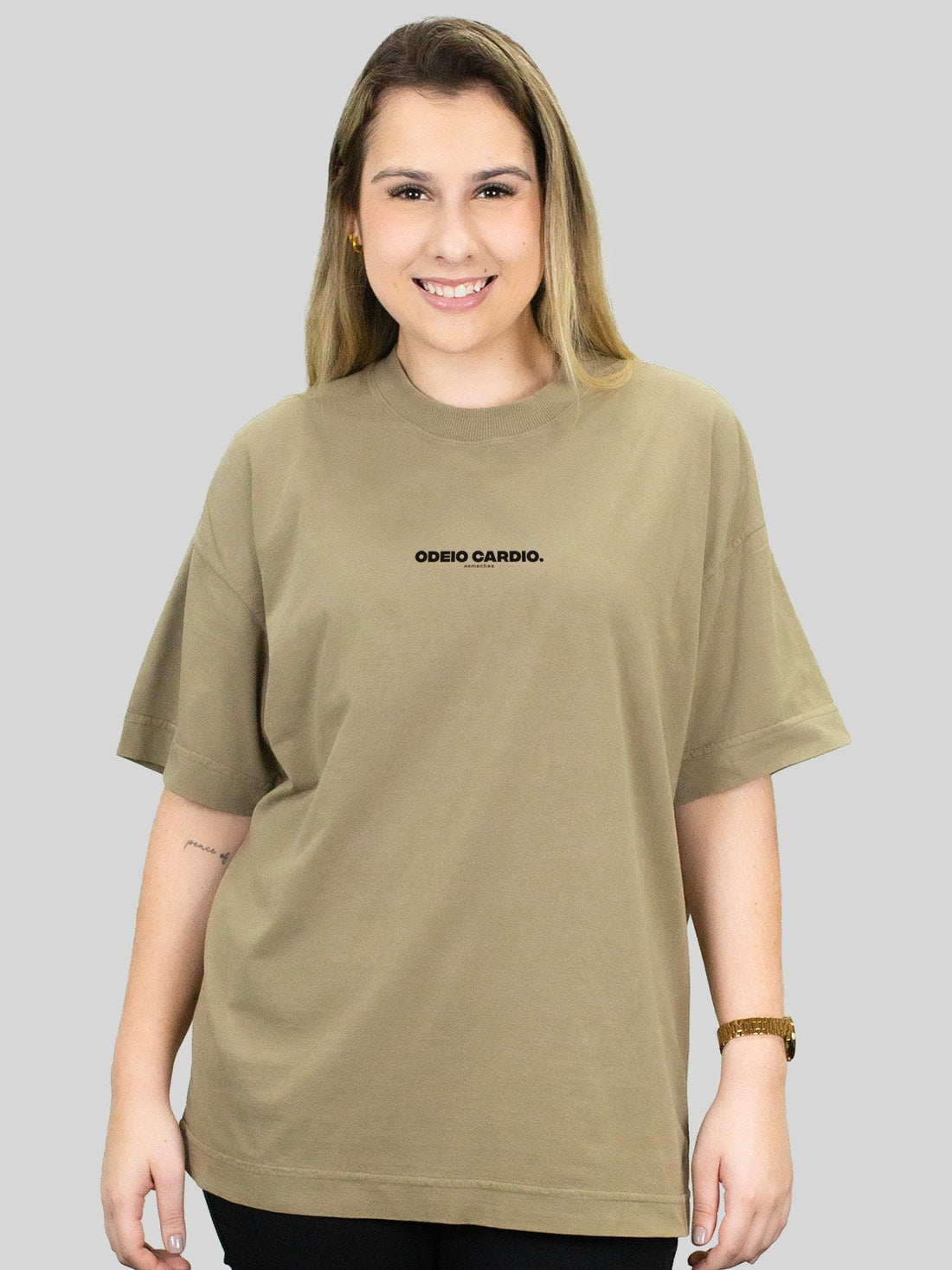 Camiseta Oversized Odeio Cardio Asmanhas