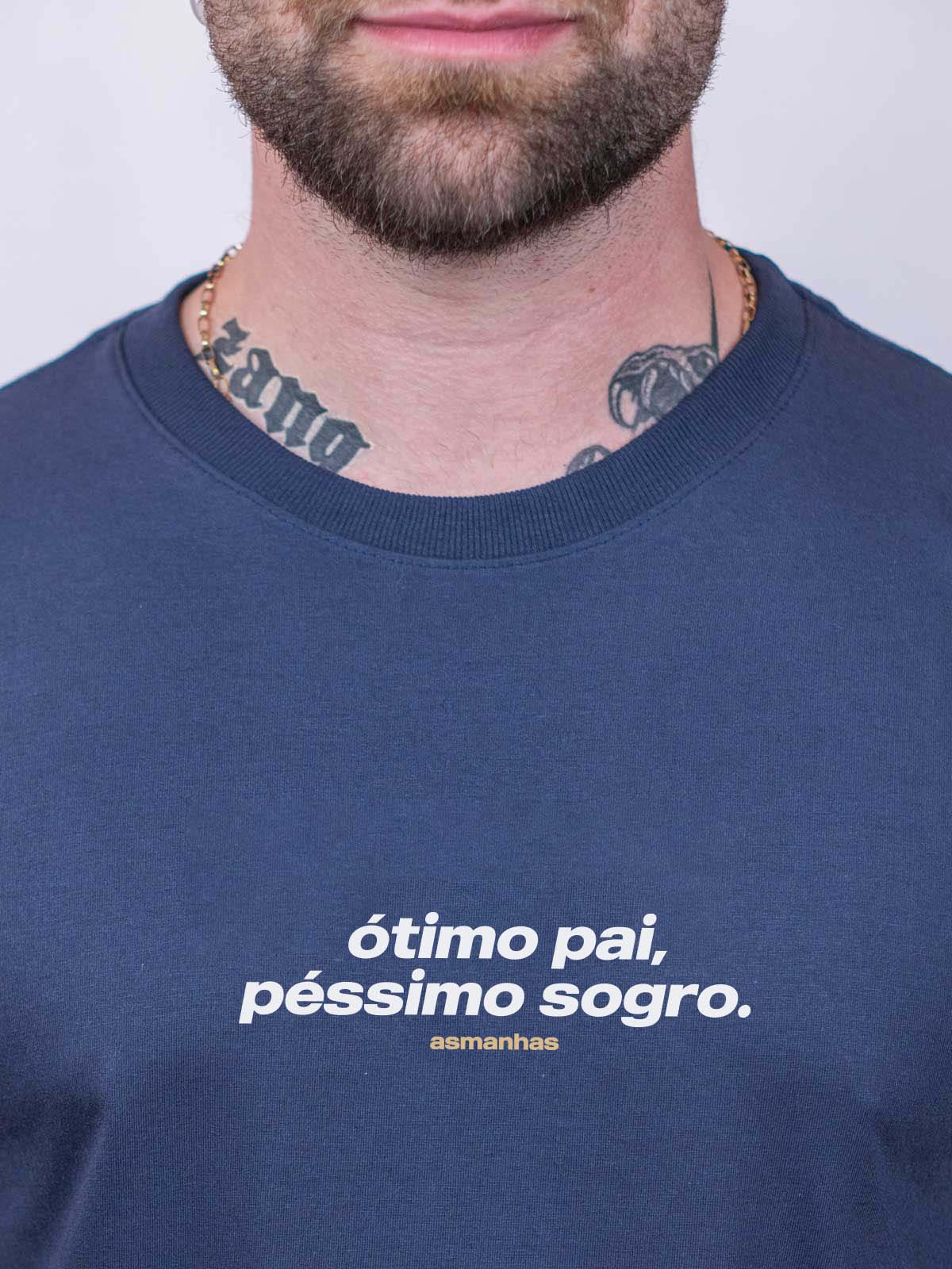 Camiseta Ótimo Pai, Péssimo Sogro Asmanhas