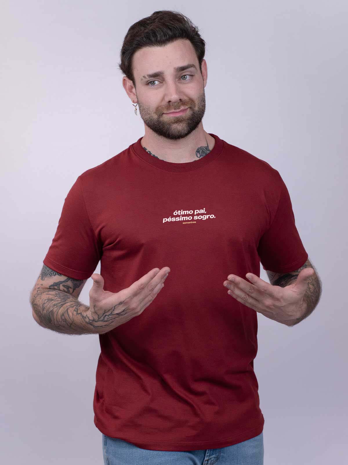 Camiseta Ótimo Pai, Péssimo Sogro Asmanhas