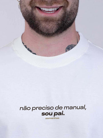 Camiseta Oversized Não Preciso de Manual Asmanhas