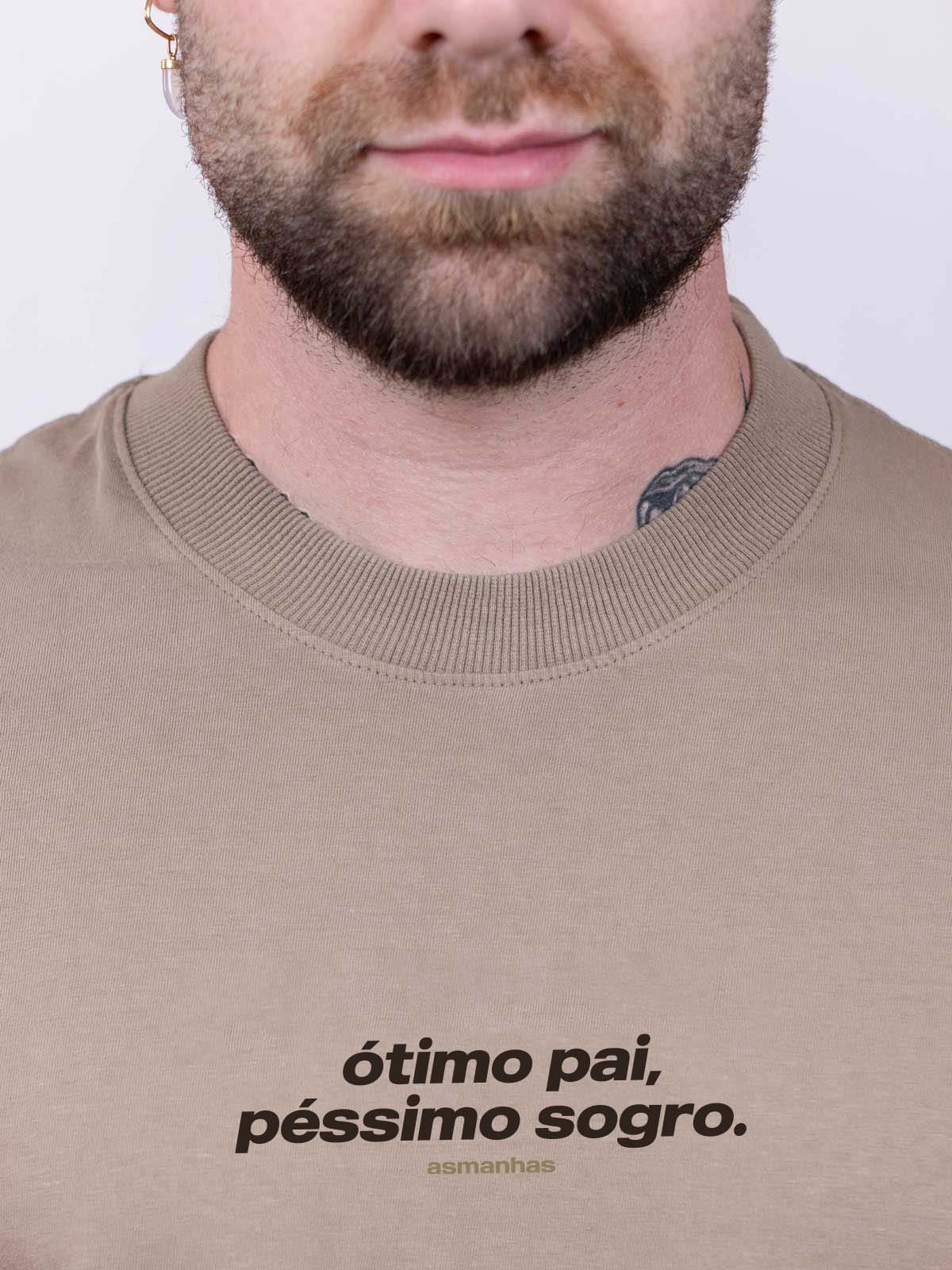 Camiseta Oversized Ótimo Pai, Péssimo Sogro Asmanhas