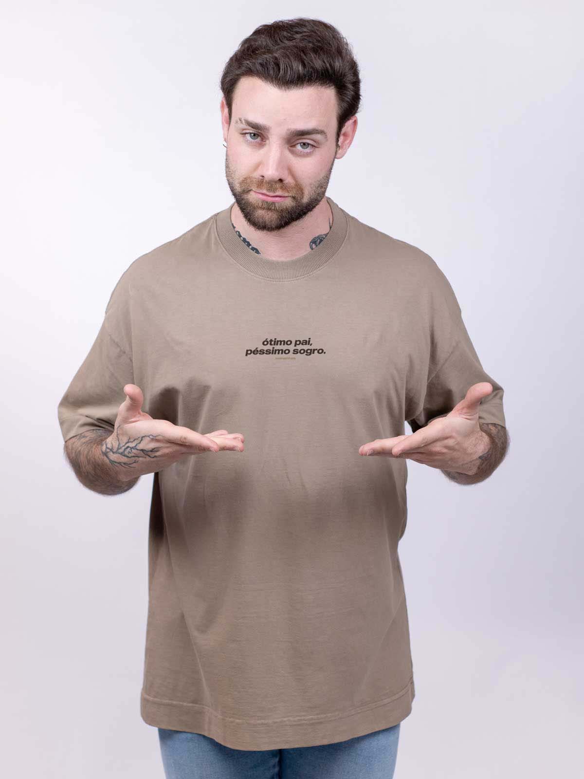 Camiseta Oversized Ótimo Pai, Péssimo Sogro Asmanhas