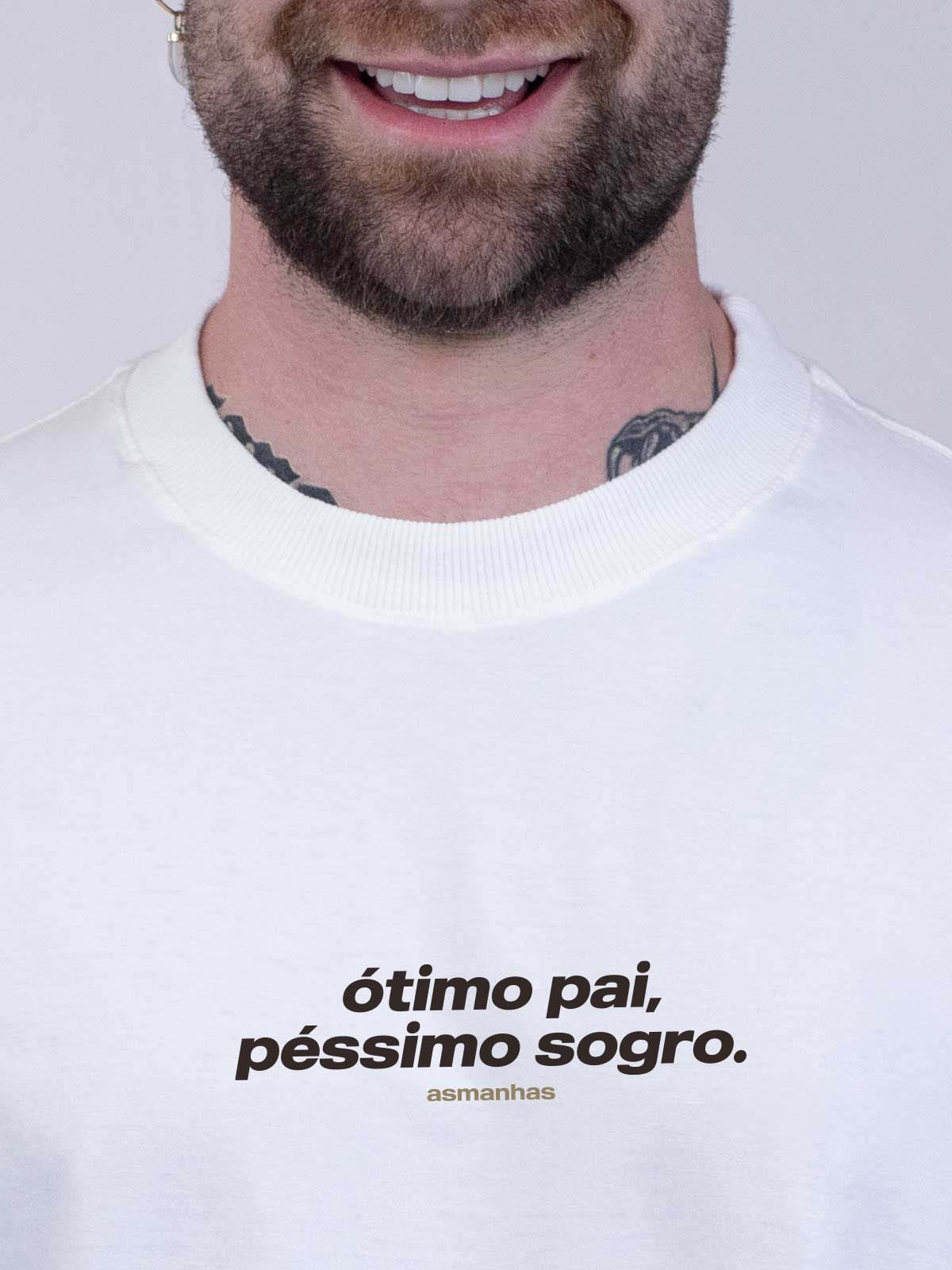 Camiseta Oversized Ótimo Pai, Péssimo Sogro Asmanhas