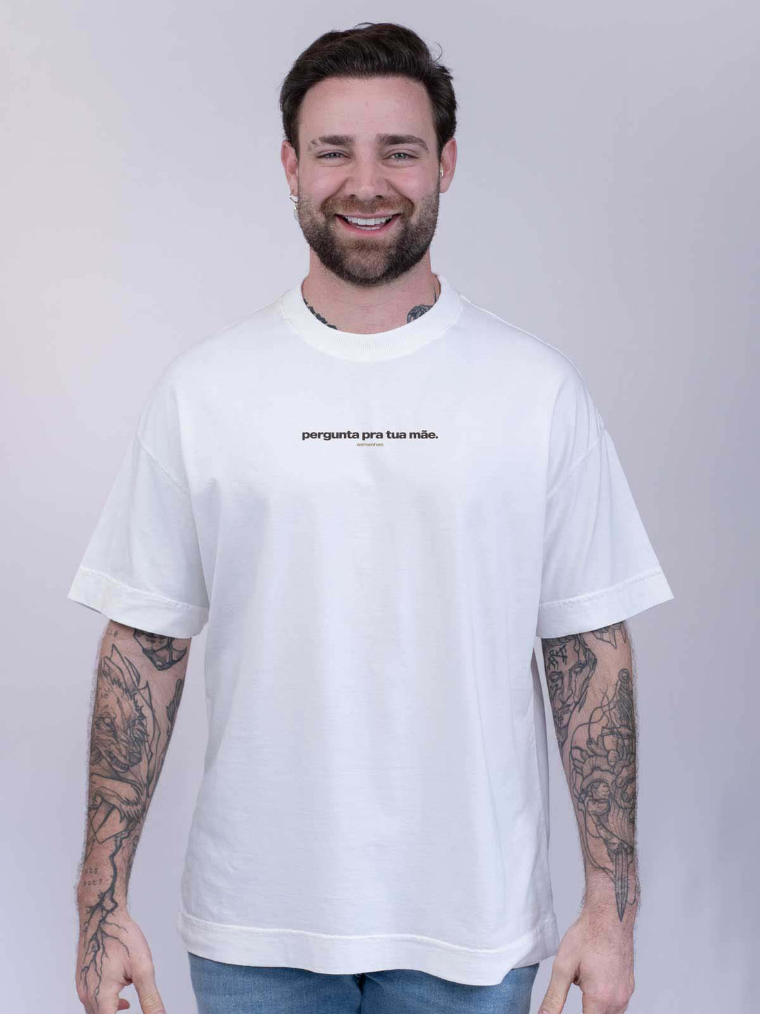 Camiseta Oversized Pergunta Pra Sua Mãe Asmanhas