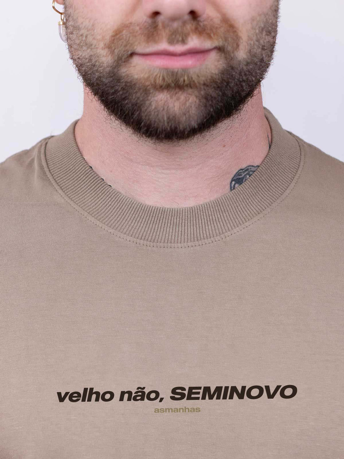 Camiseta Oversized Velho não, Seminovo Asmanhas